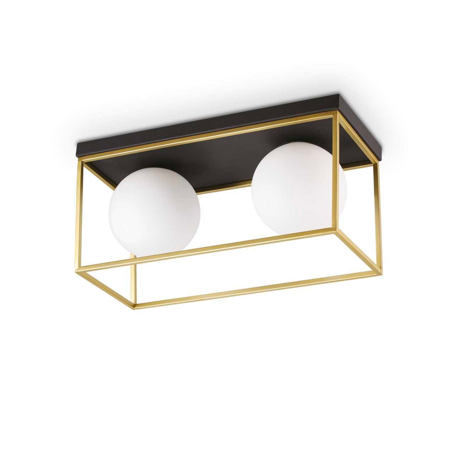 LINGOTTO - Cage ceiling light with glass balls