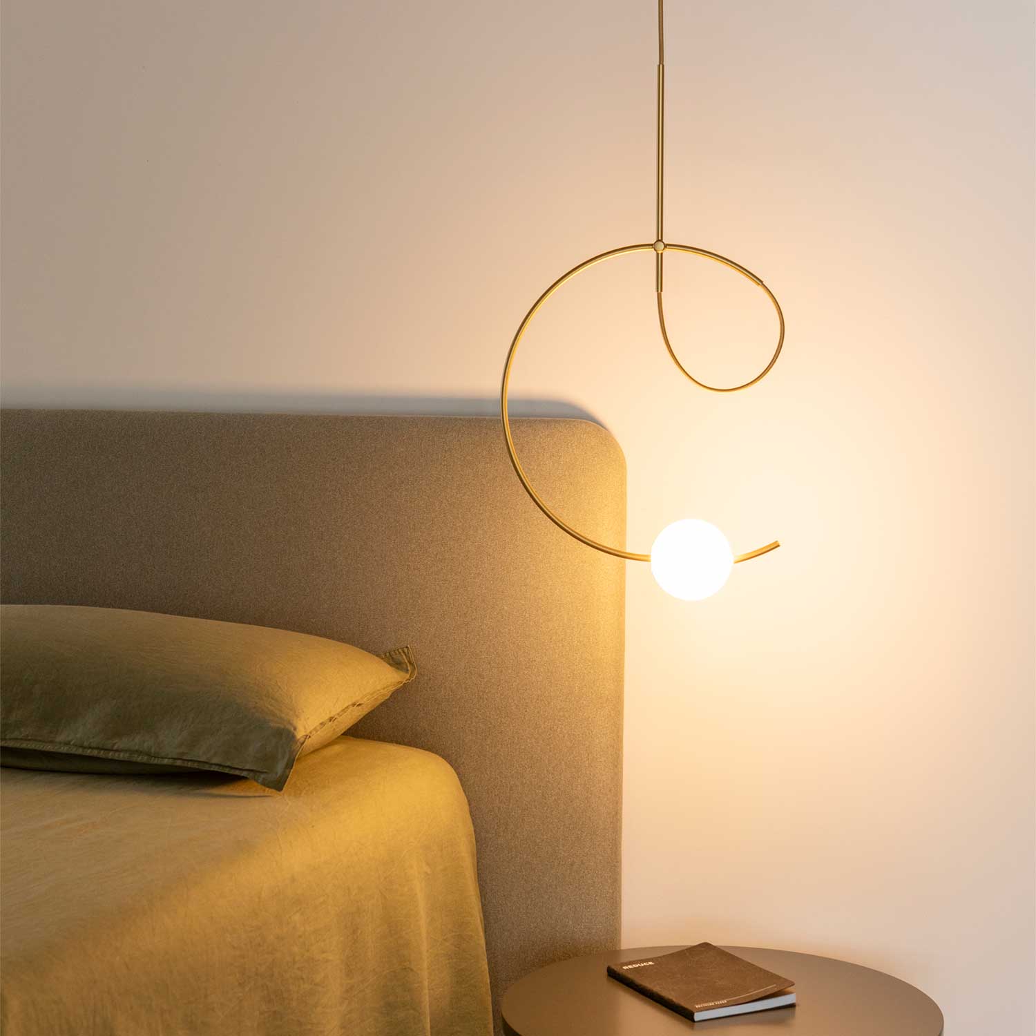 Loop - Sospensione in metallo design minimalista per soggiorno