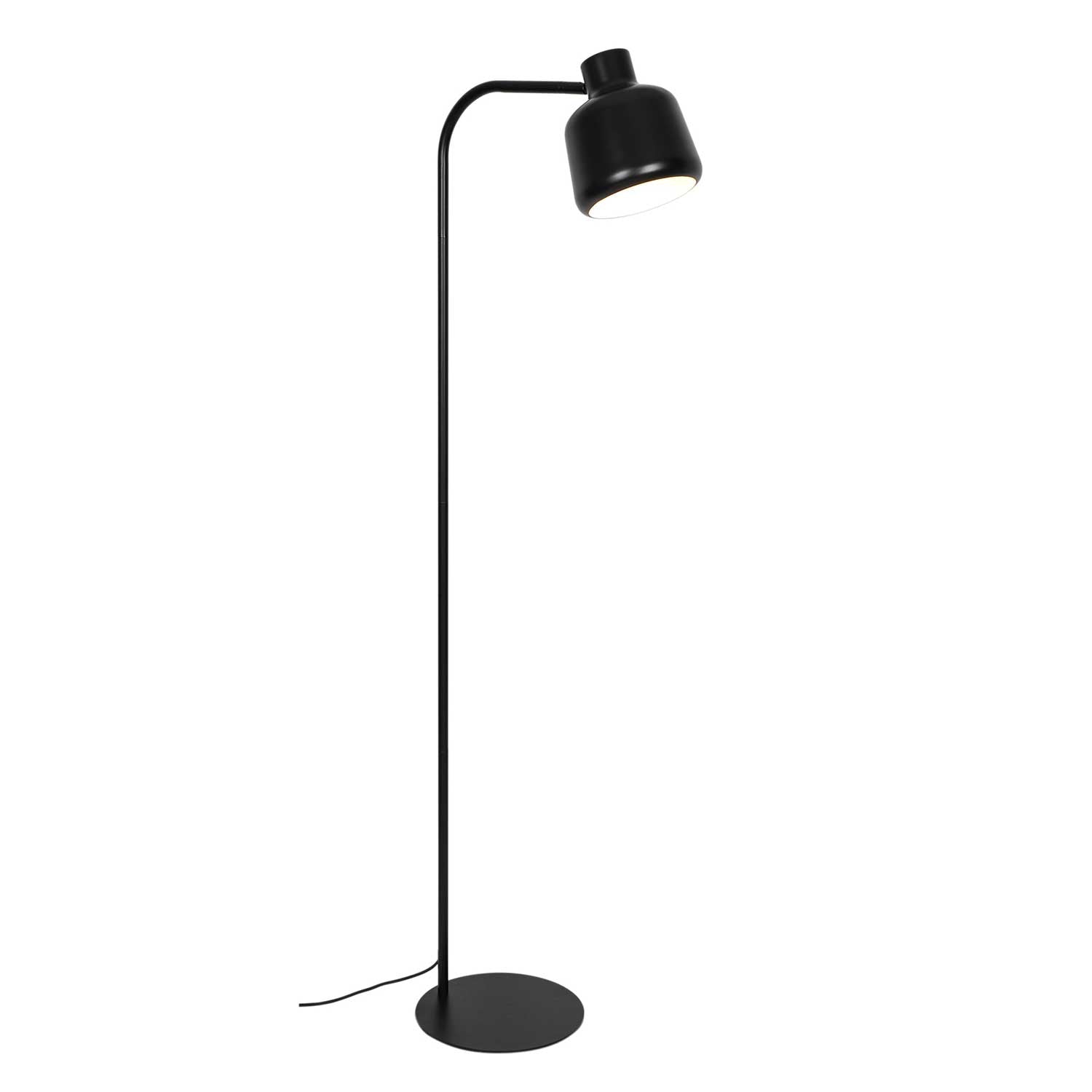 Louella - Lampadaire en métal noir moderne pour salon