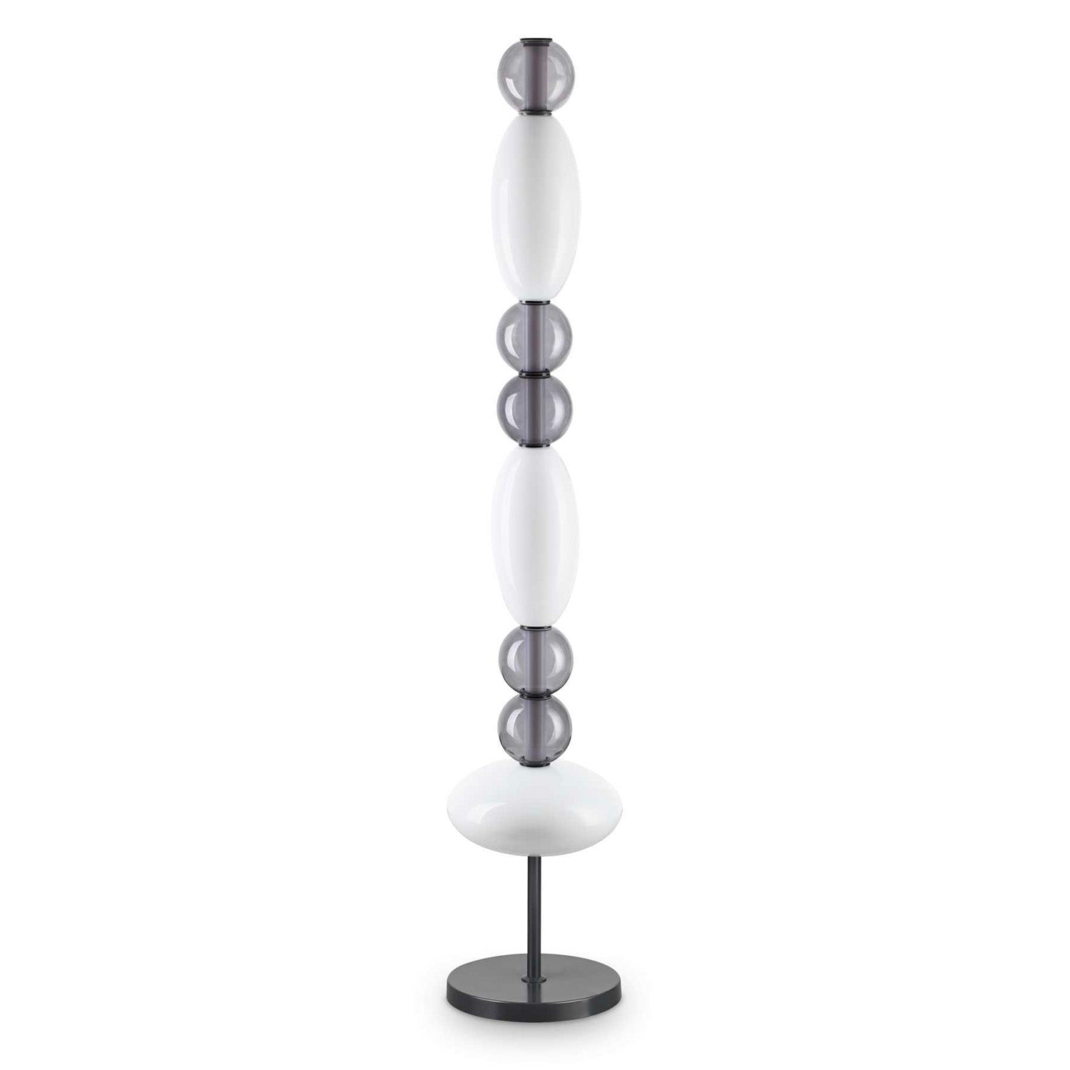 LUMIERE - Stehleuchte aus Rauchglas und LED-Rohr