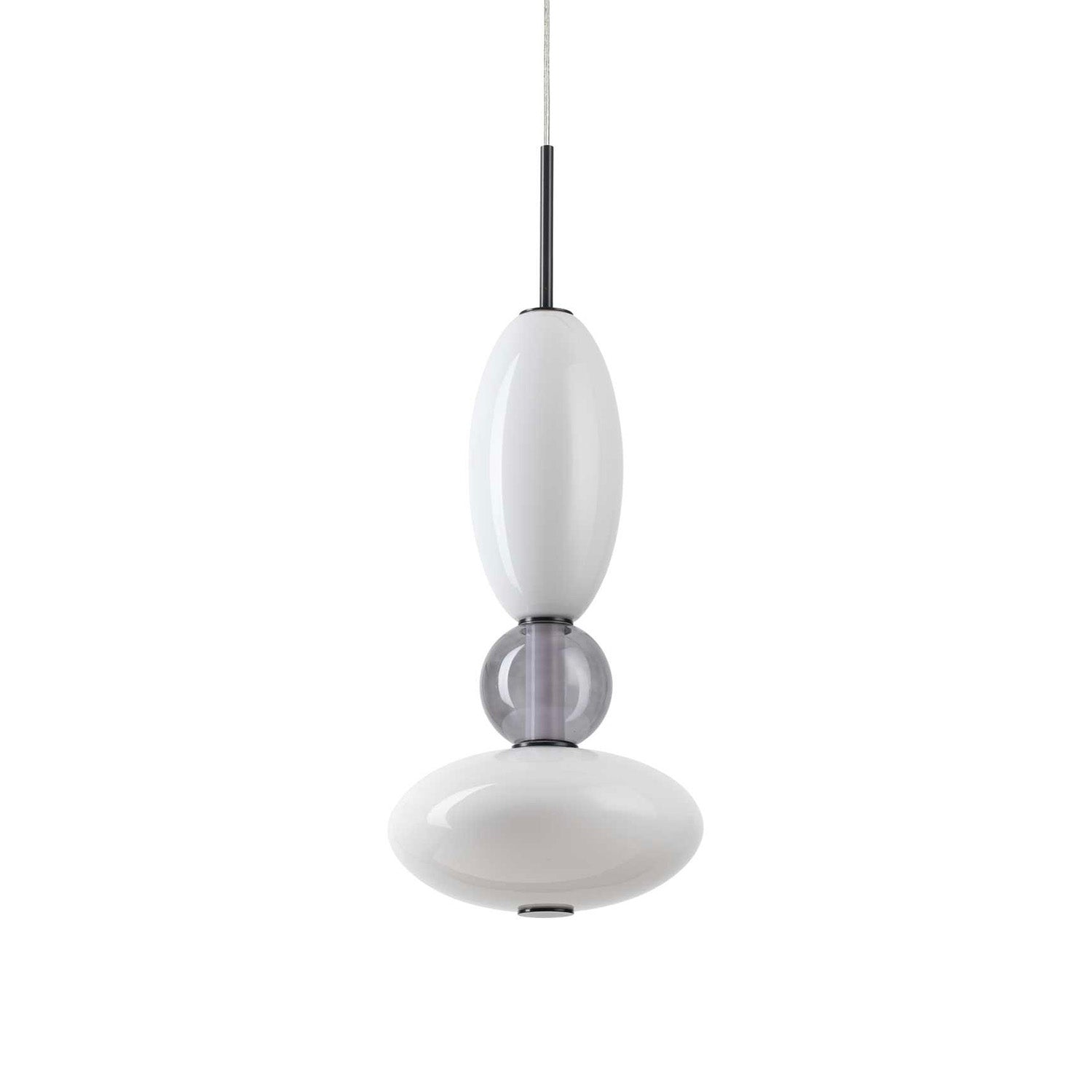 LIGHT - Design LED tube pendant lamp in blown glass