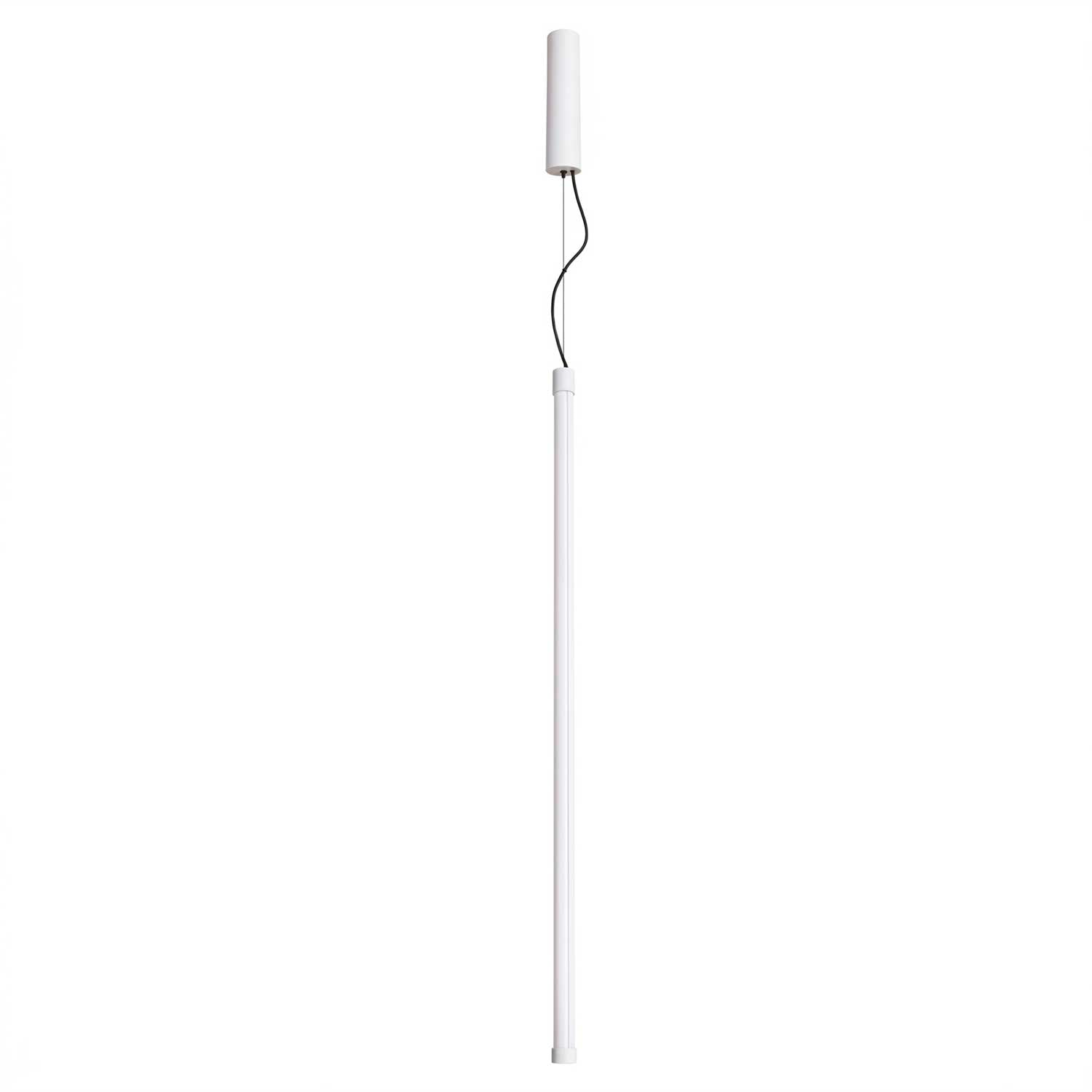 Lynx - Suspension tube LED et acier coloré pour salon moderne