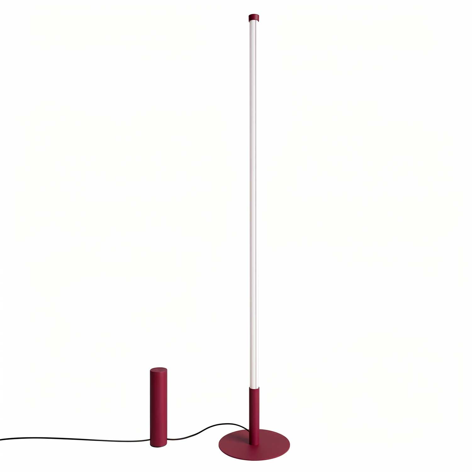 Lynx - Lampadaire tube LED design et acier coloré moderne