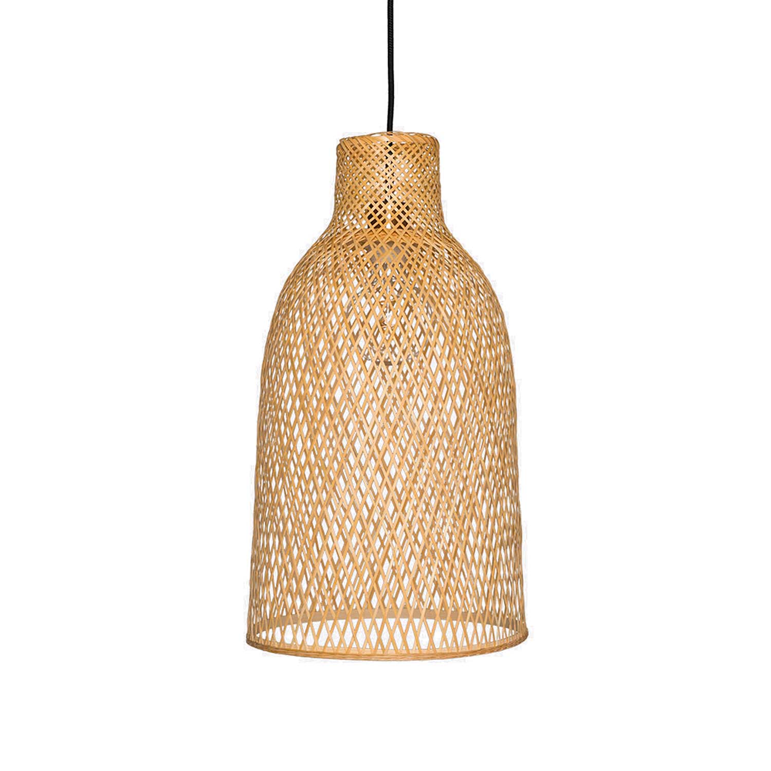 M2 - Suspension cloche en bambou tressé artisanale