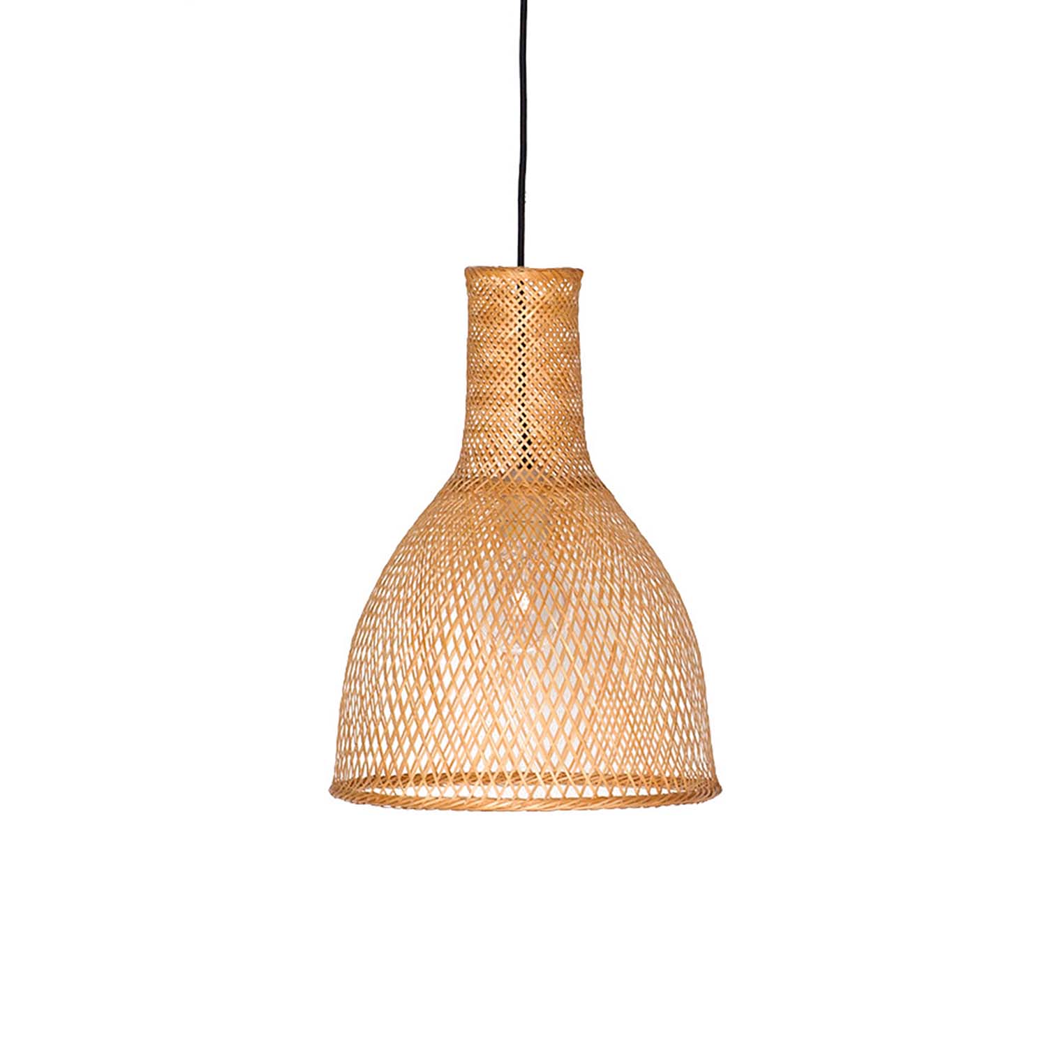 M3 - Suspension cloche en bambou tressé style exotique