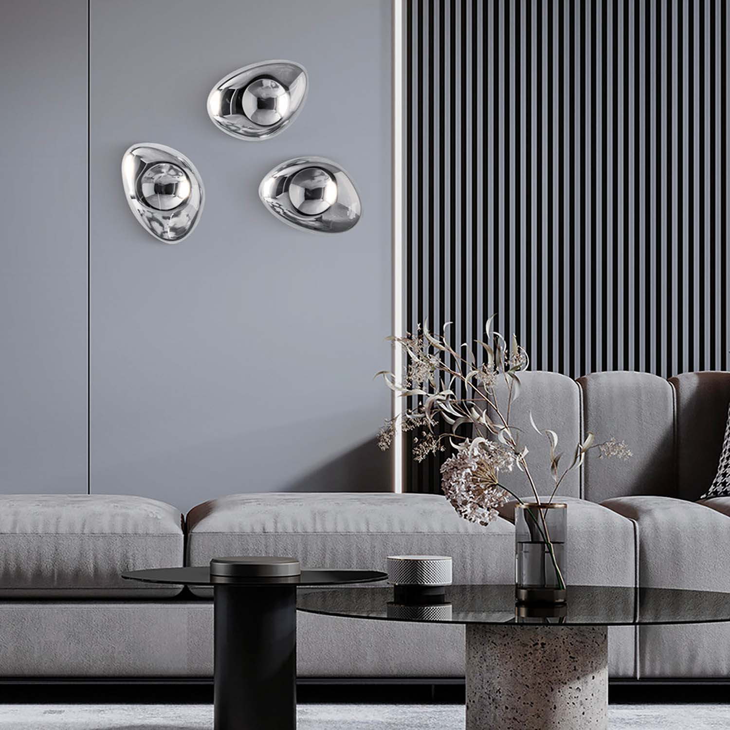MABELL - Aplique de pared en vidrio sin estaño art déco