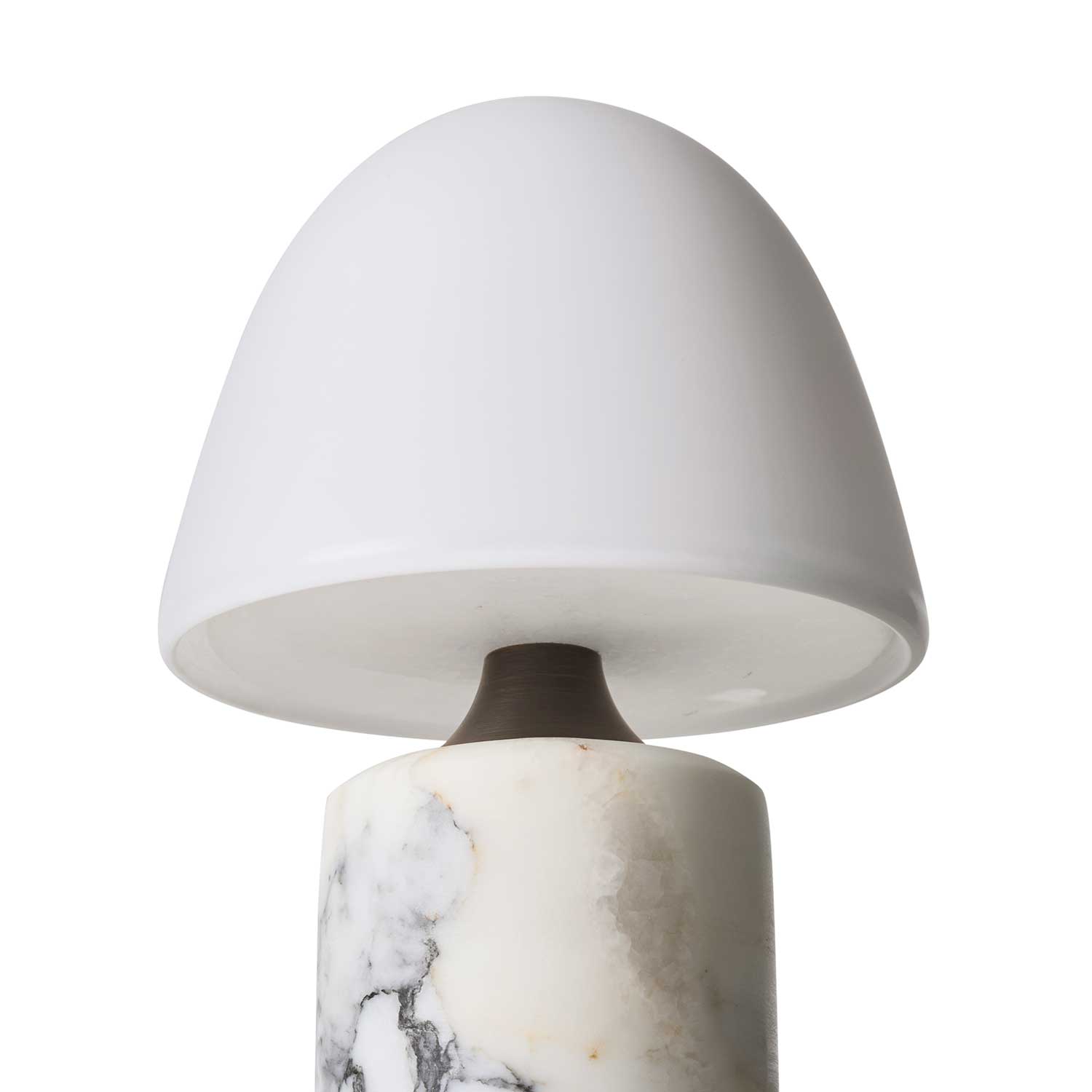 Fuse - Wireless design lamp in alabaster and brass