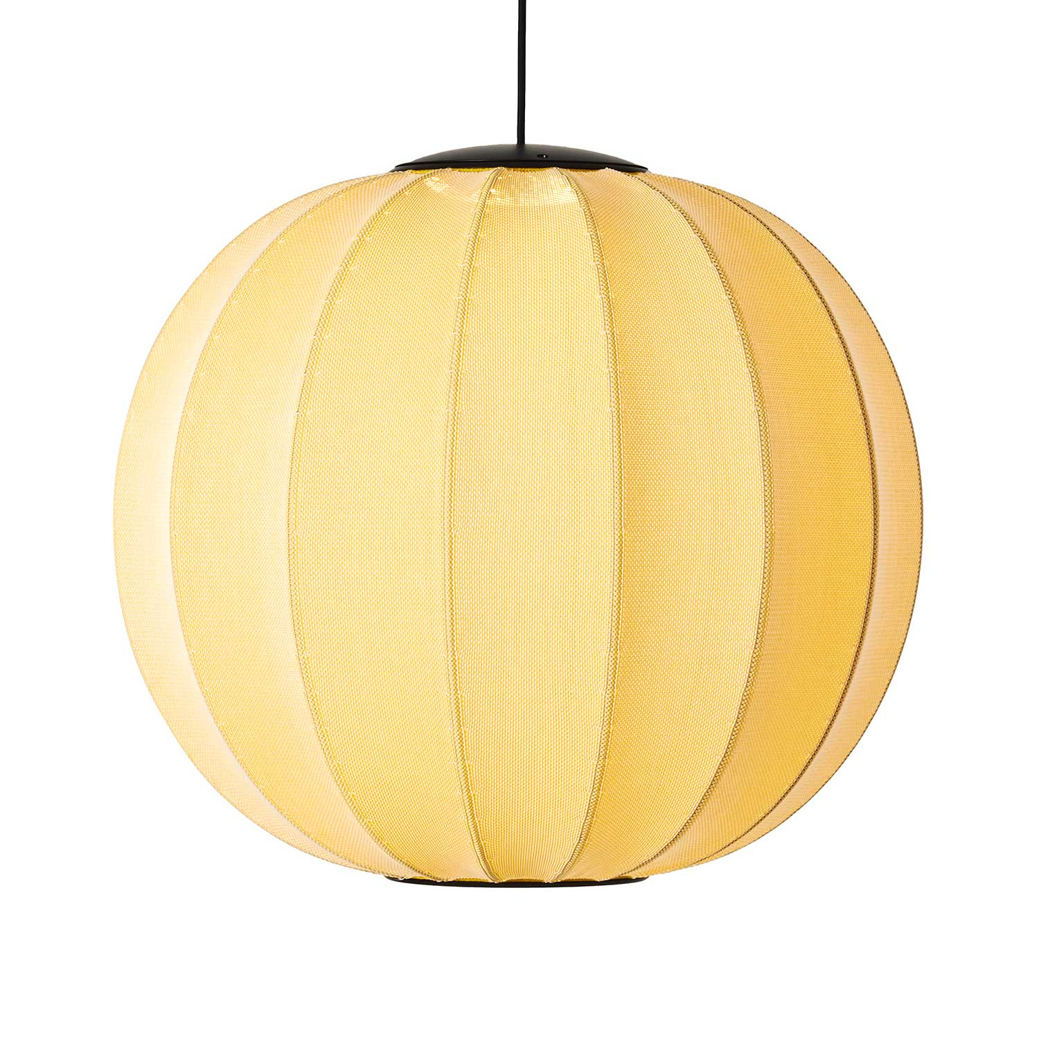 Knit-Wit LED Round - Подвесной светильник LED из ткани в форме шара в стиле японский минимализм