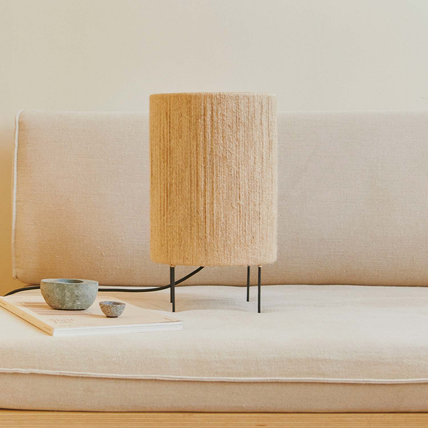 RO - Настольная лампа из джутового волокна для богемной спальни