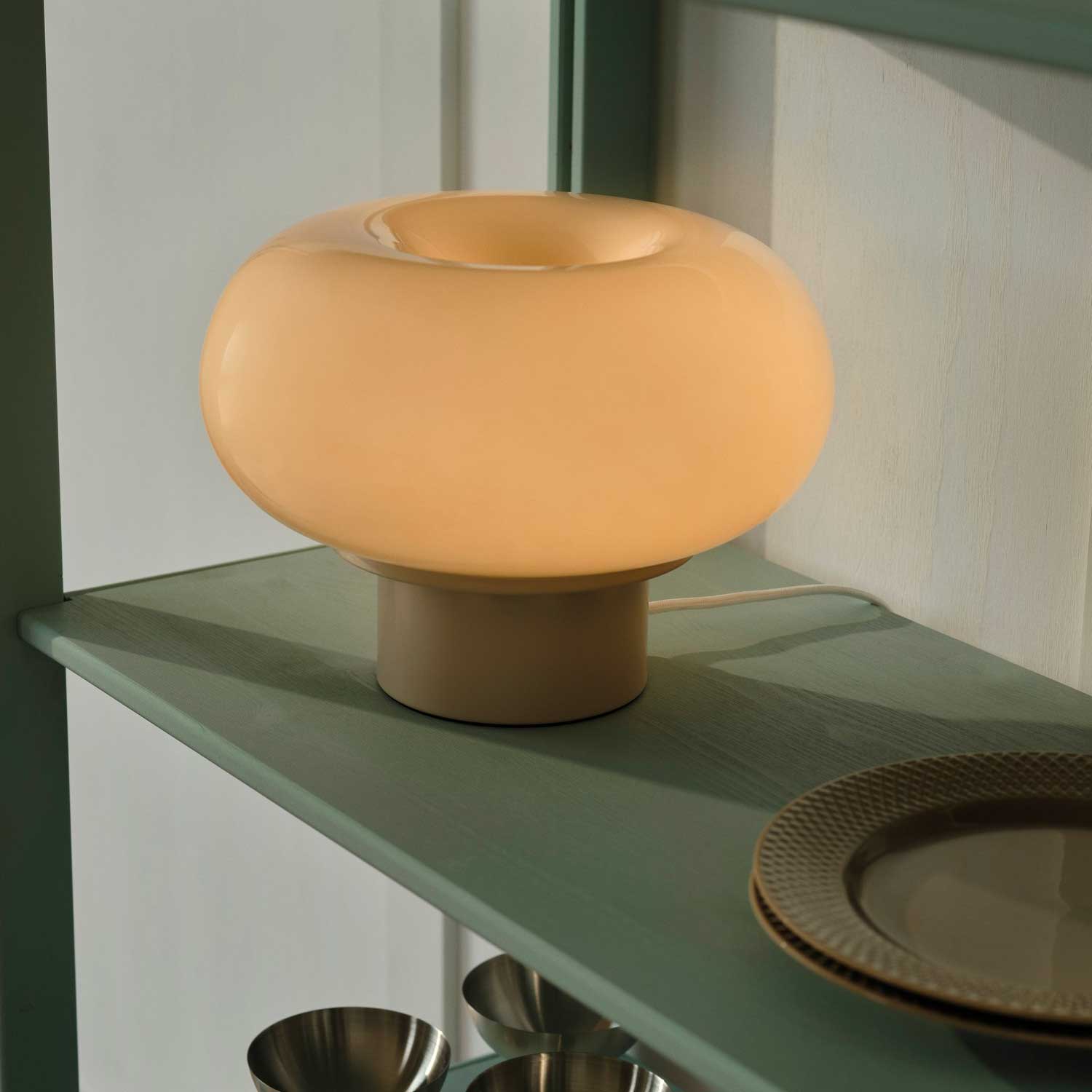 Malti - Lampe à poser beige design pour salon moderne