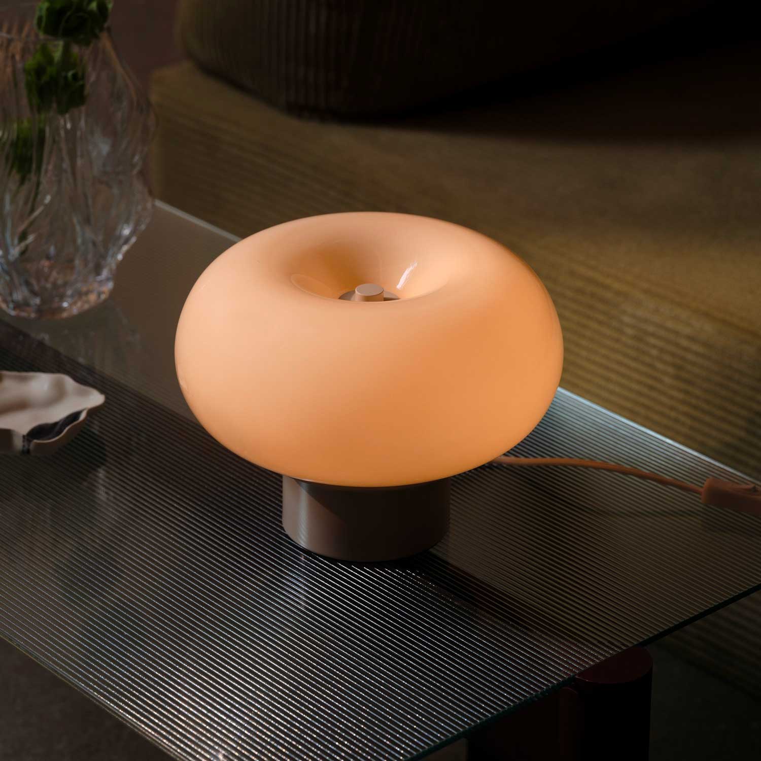 Malti - Lampe à poser beige design pour salon moderne