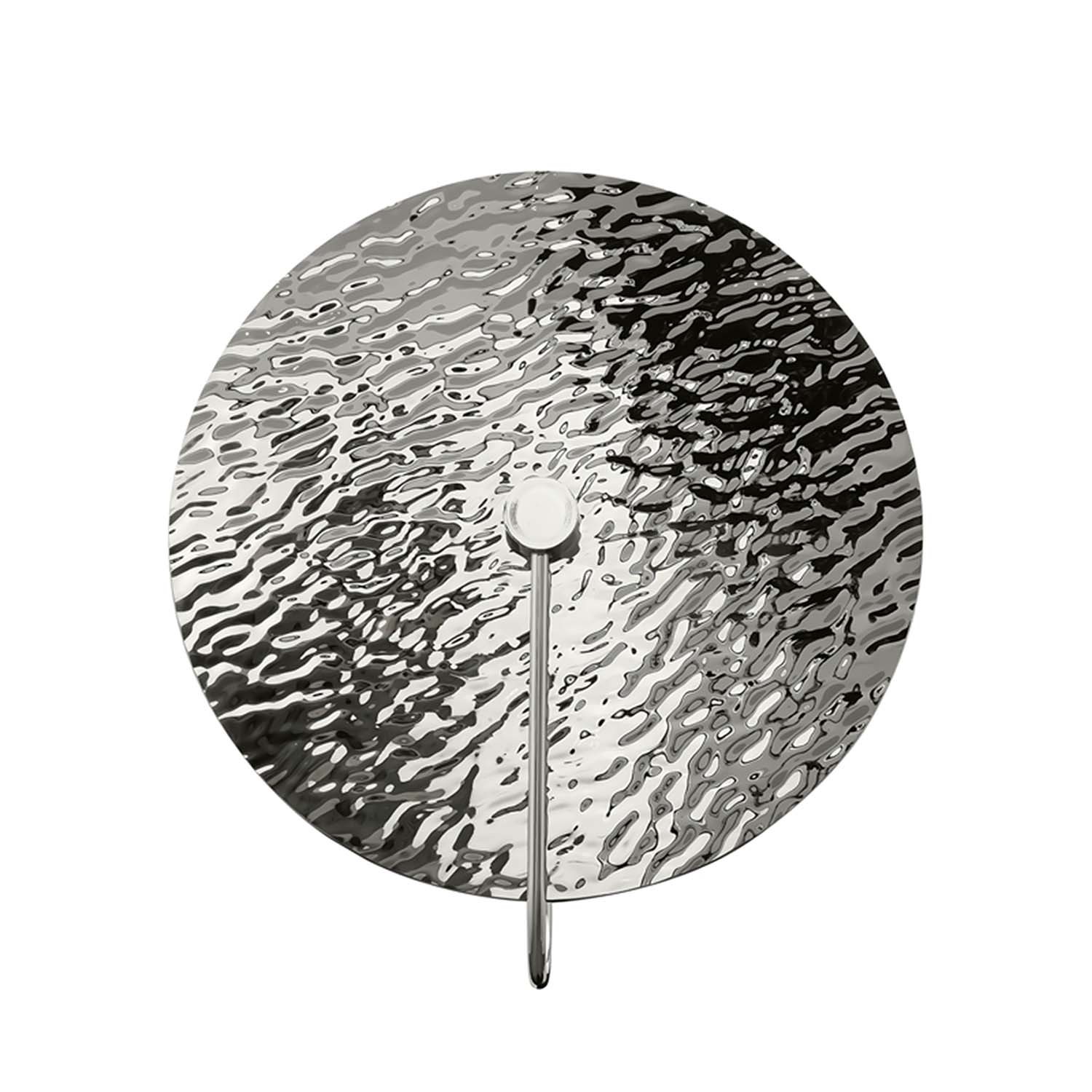 MARE - Aplique de pared circular en metal martillado dorado o acero