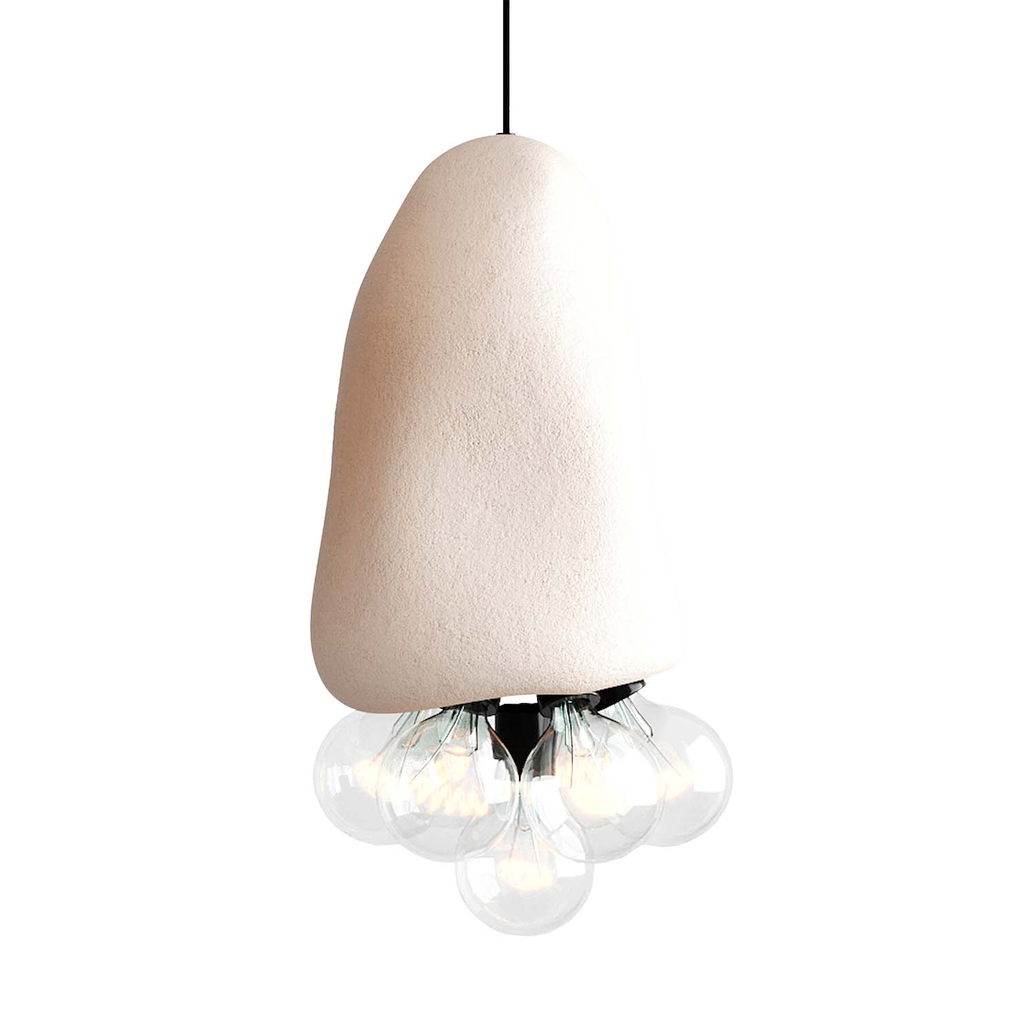 MEDUSA - Wabi-sabi chandelier with designer bulbs