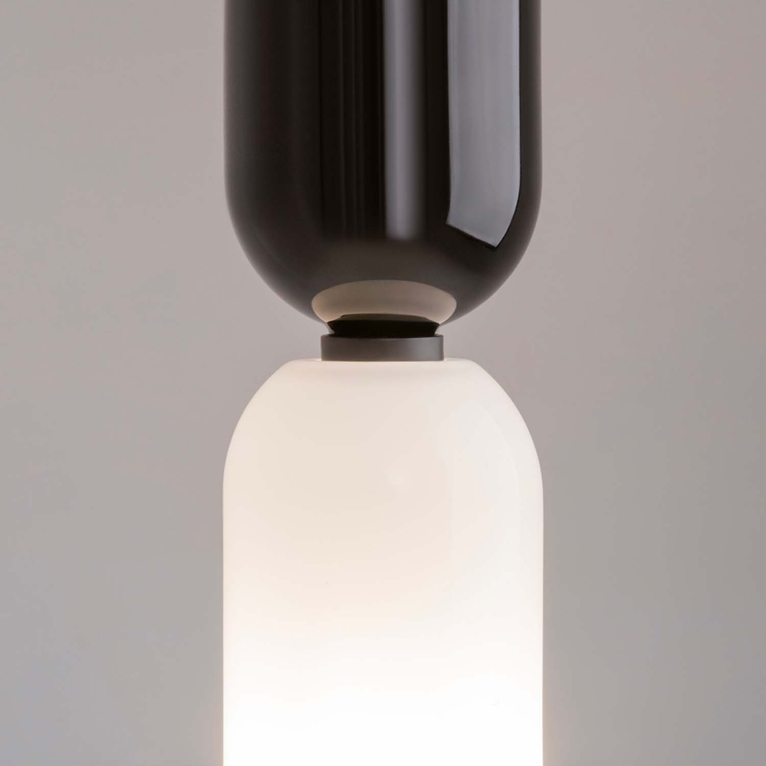 MEMORY - Sospensione design bicolore in acciaio e vetro