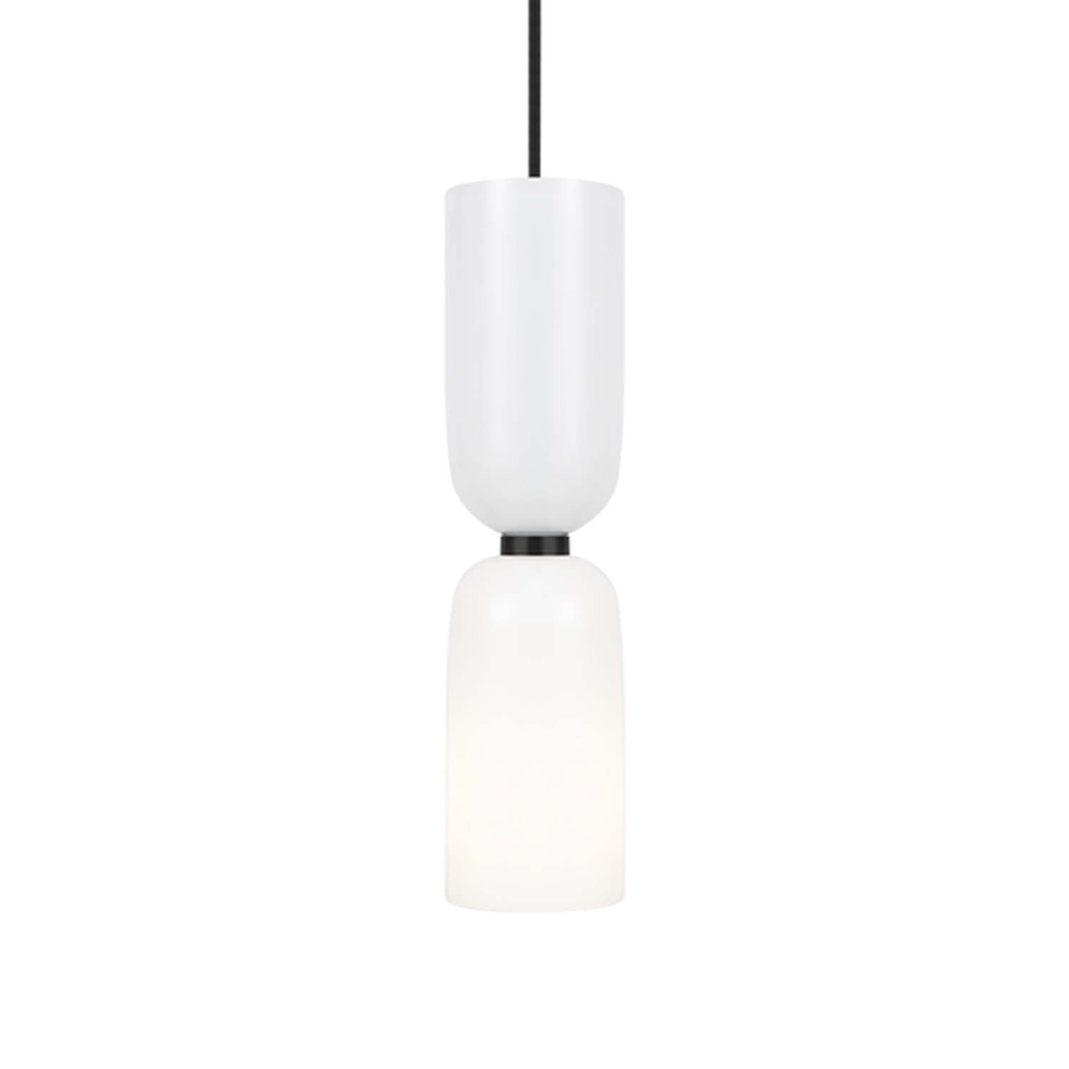 MEMORY - Sospensione design bicolore in acciaio e vetro