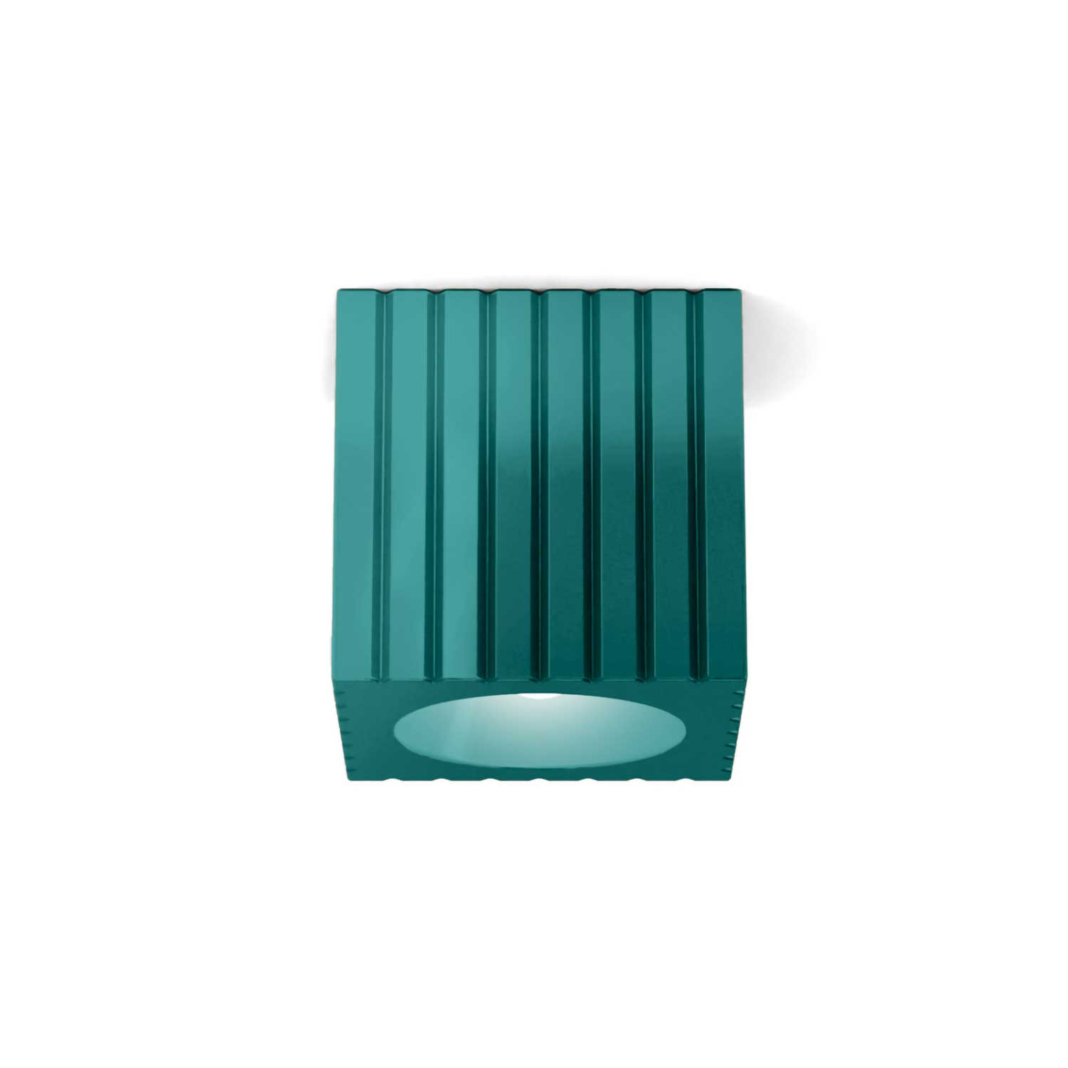 Metra - Plafonnier carré en céramique coloré pour salon