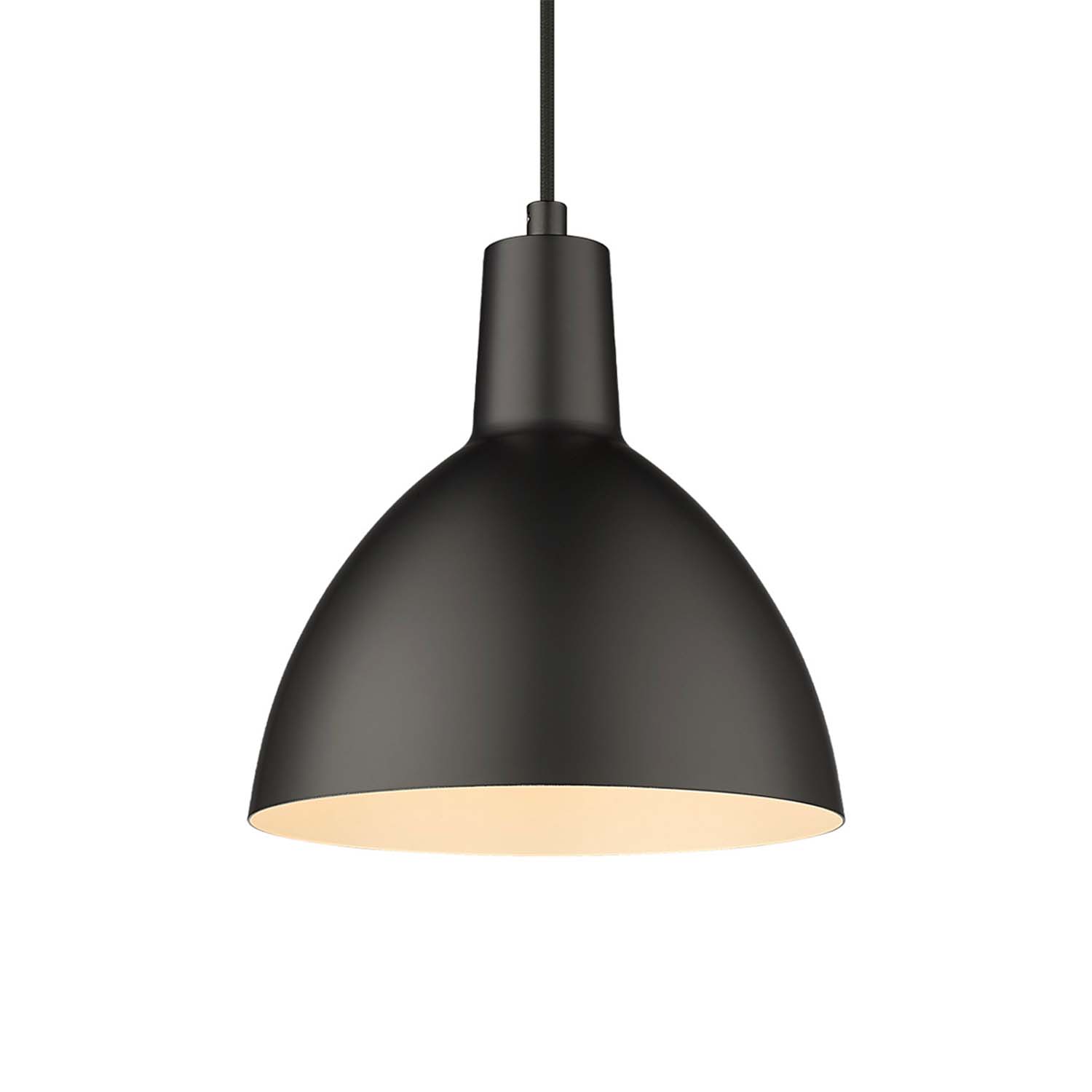 METROPOLE - Industrial metal pendant light in black or gold