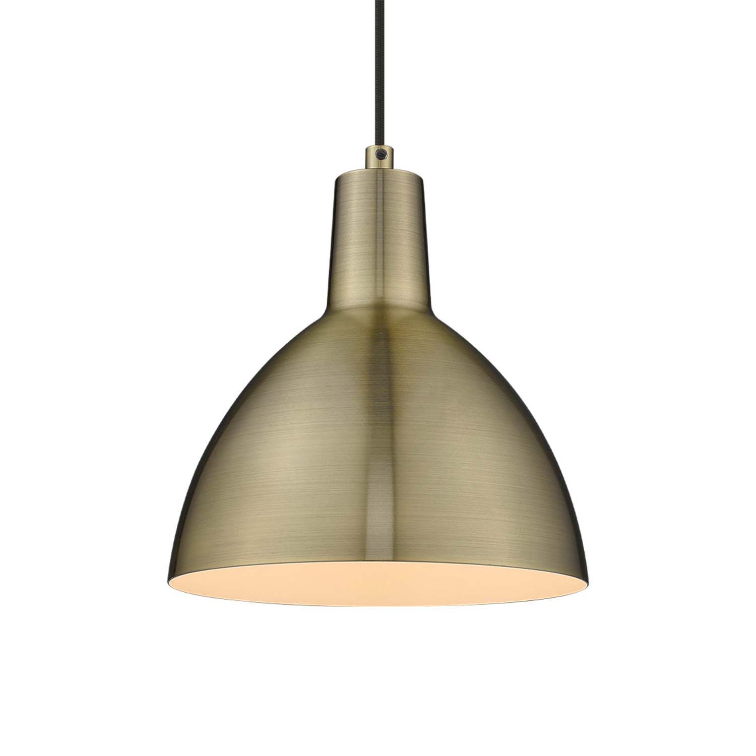 METROPOLE - Industrial metal pendant light in black or gold