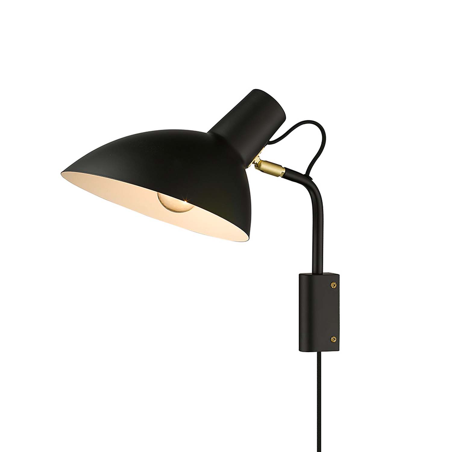 METROPOLE - Applique murale orientable en acier noir ou doré