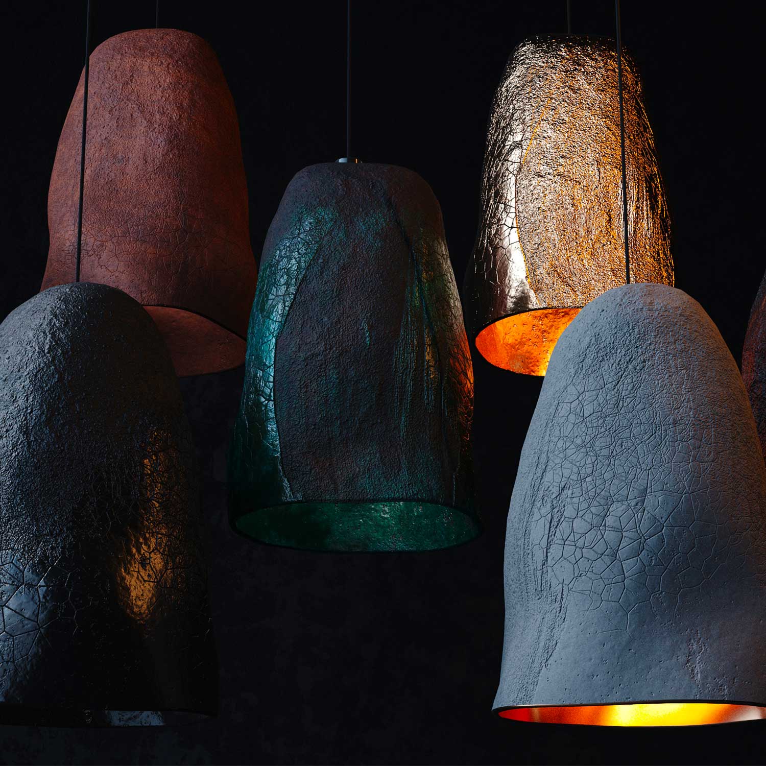 MIATA - Lámpara de diseño orgánico en cerámica para salón