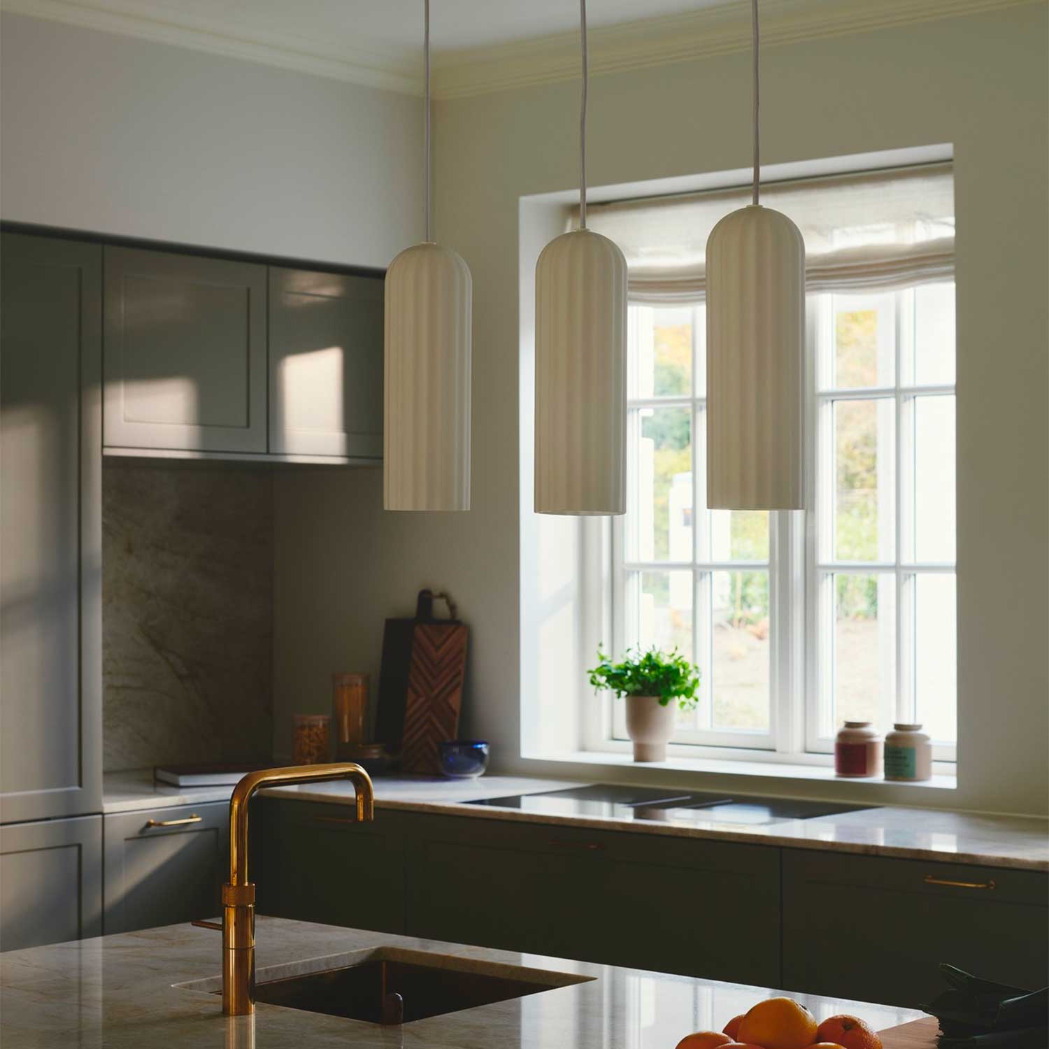 Miella - Lustre salle à manger en verre style moderne