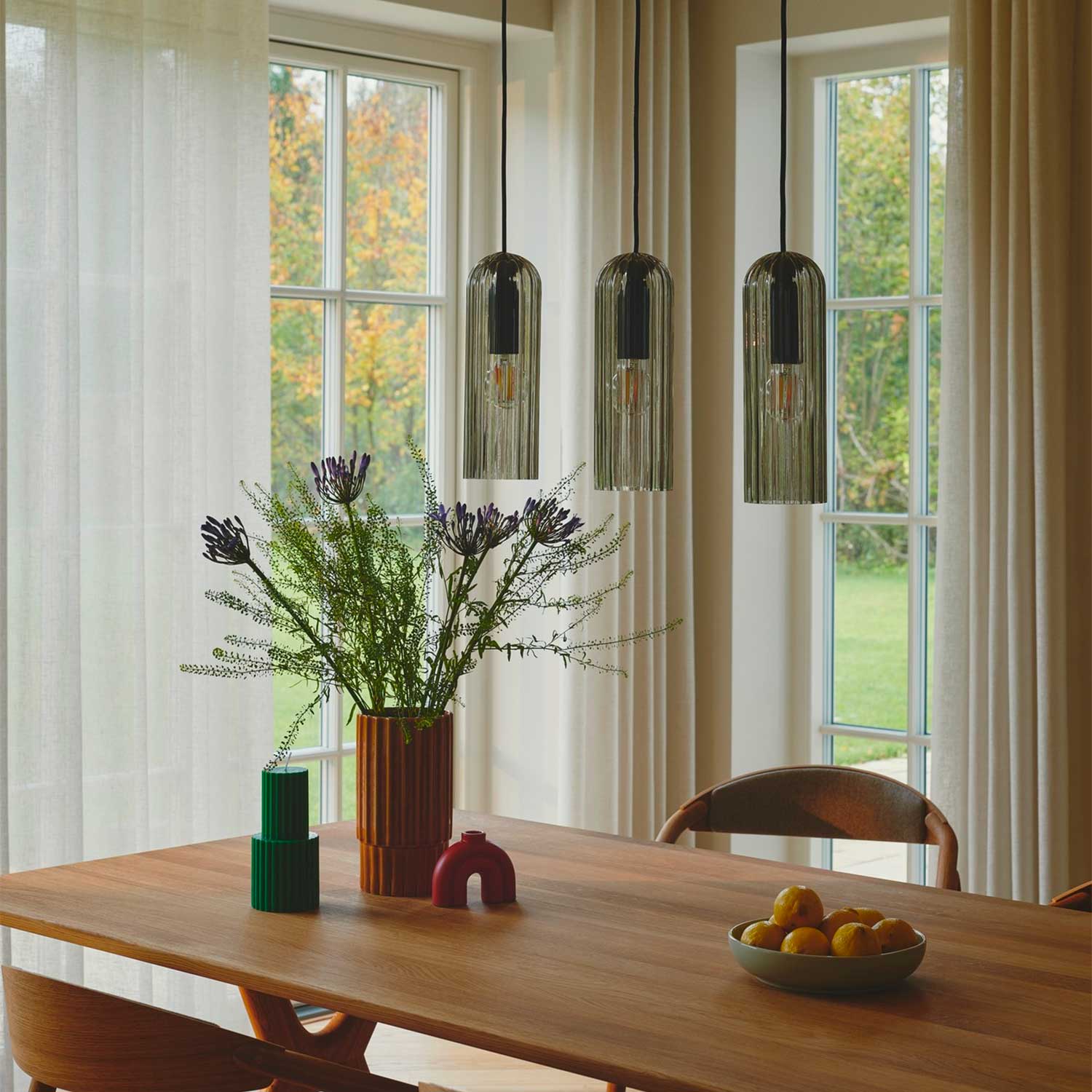 Miella - Lustre salle à manger en verre style moderne