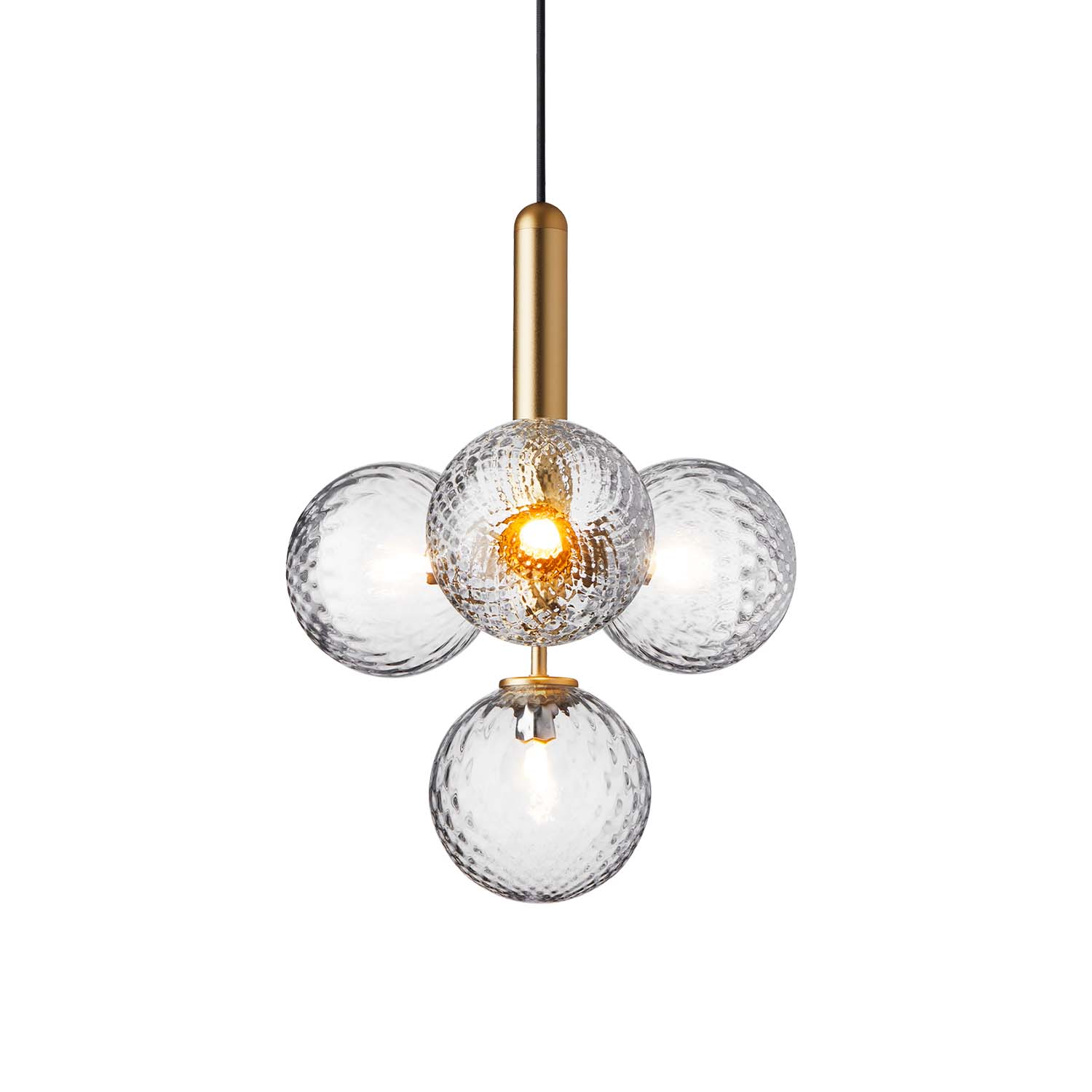 MIIRA 4 Optic – Hochwertiger, eleganter Kronleuchter für Esszimmer, Gold oder Schwarz