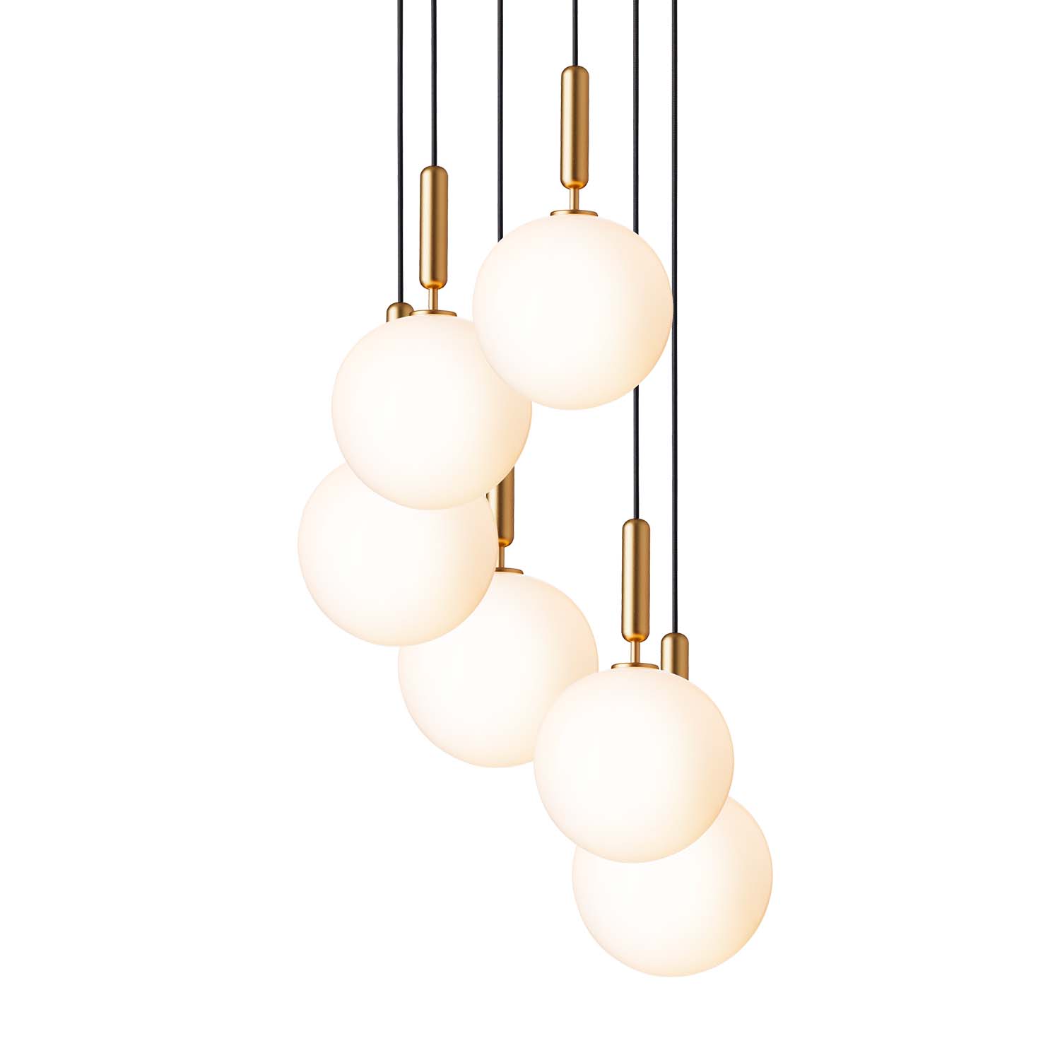 MIIRA 6 Opal - Gran candelabro elegante de alta gama, bajada de escalera