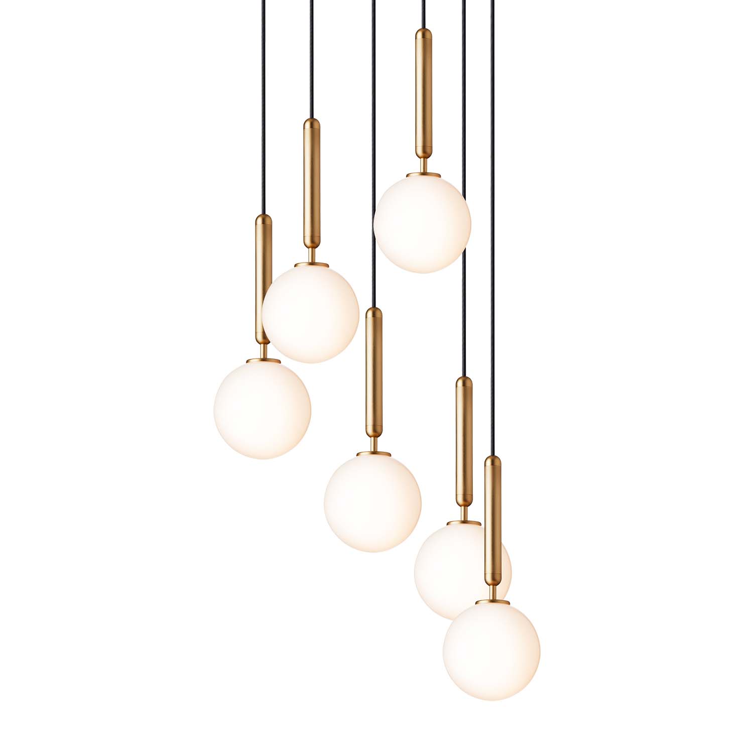 MIIRA 6 Opal - Grande lampadario elegante di alta gamma, discesa scala