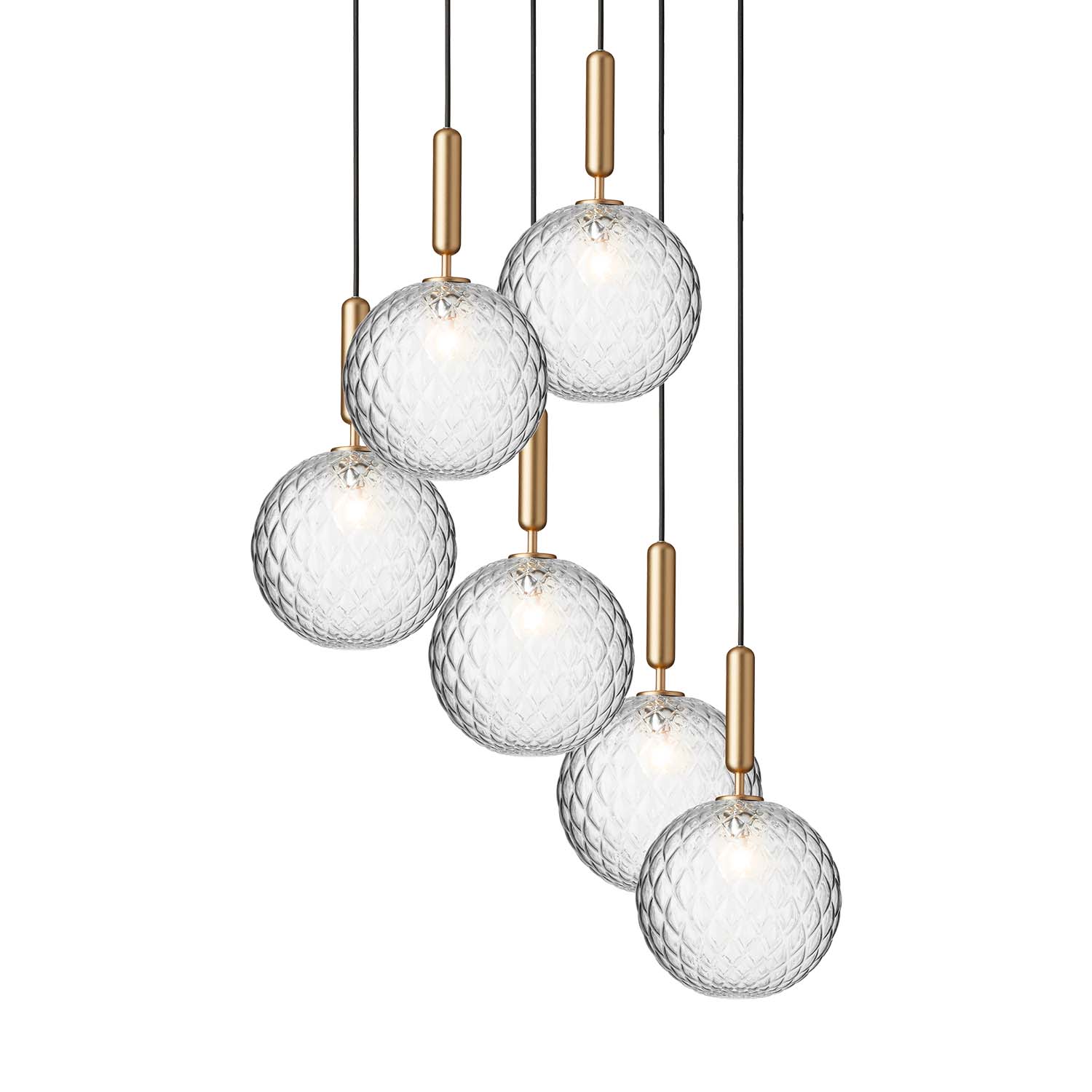 MIIRA 6 Optic - Grande lampadario elegante di alta gamma per soffitti alti