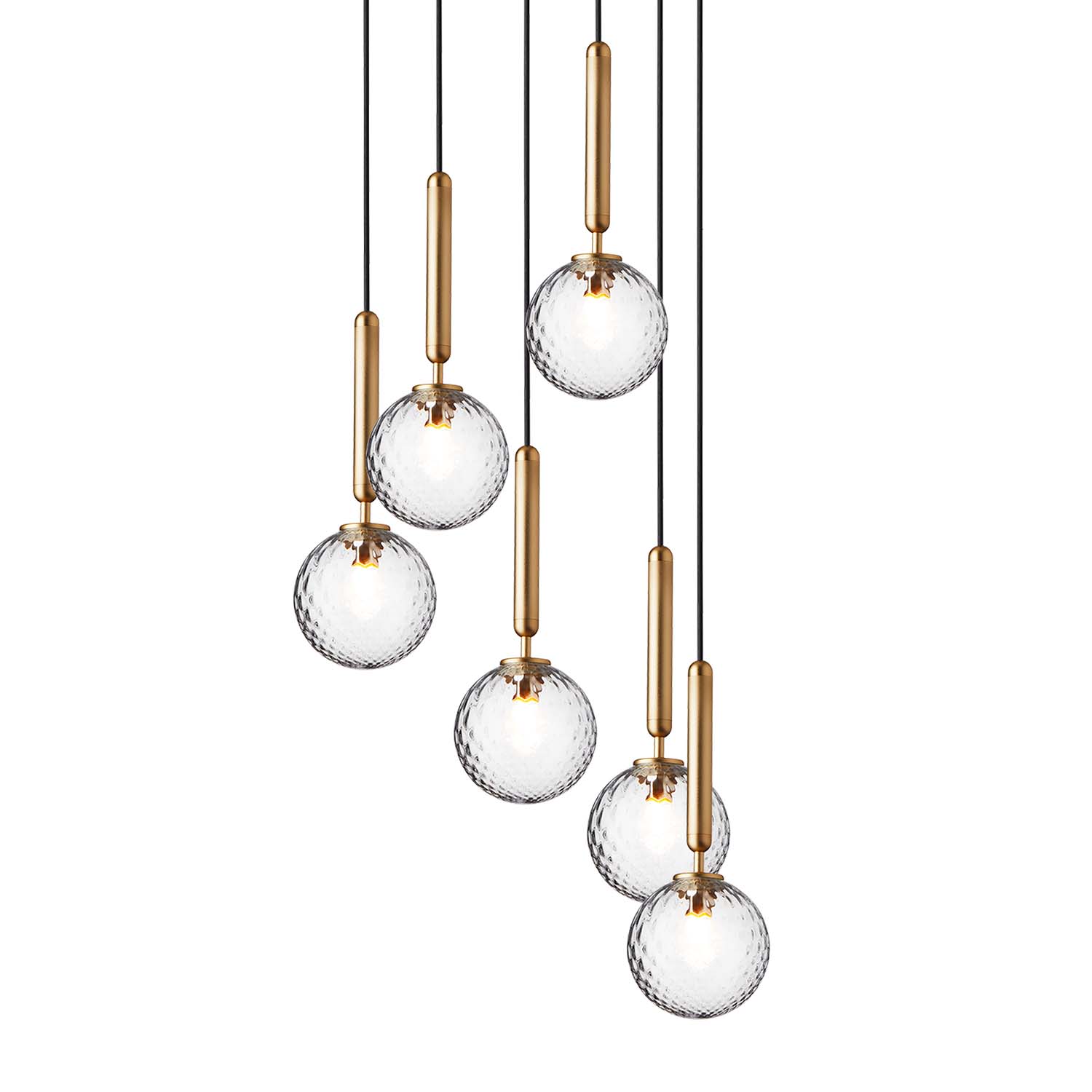 MIIRA 6 Optic - Grande lampadario elegante di alta gamma per soffitti alti