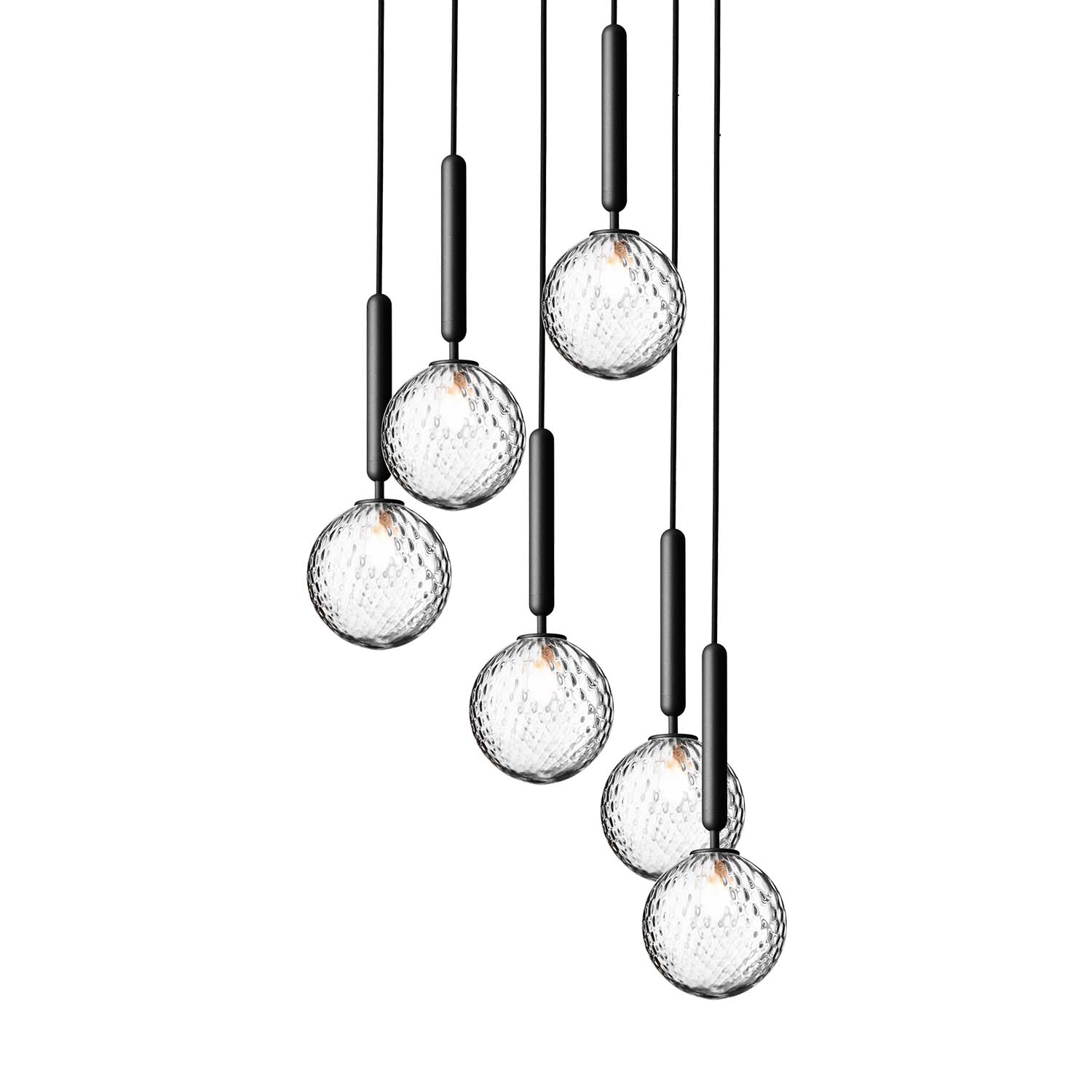 MIIRA 6 Optic - Gran candelabro elegante de alta gama para techo alto