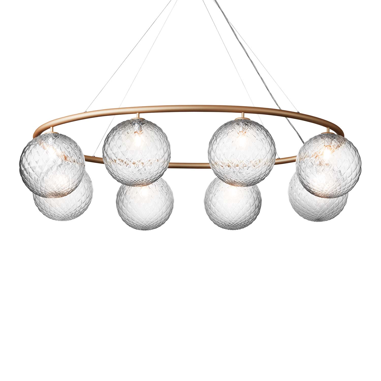 MIIRA Óptica Oval - Lámpara colgante ovalada elegante de alta gama para salón