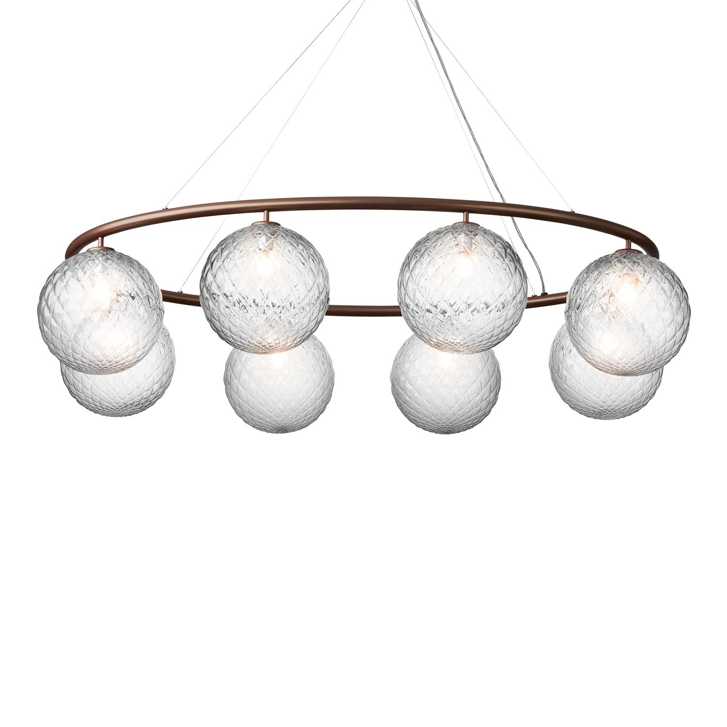 MIIRA Óptica Oval - Lámpara colgante ovalada elegante de alta gama para salón