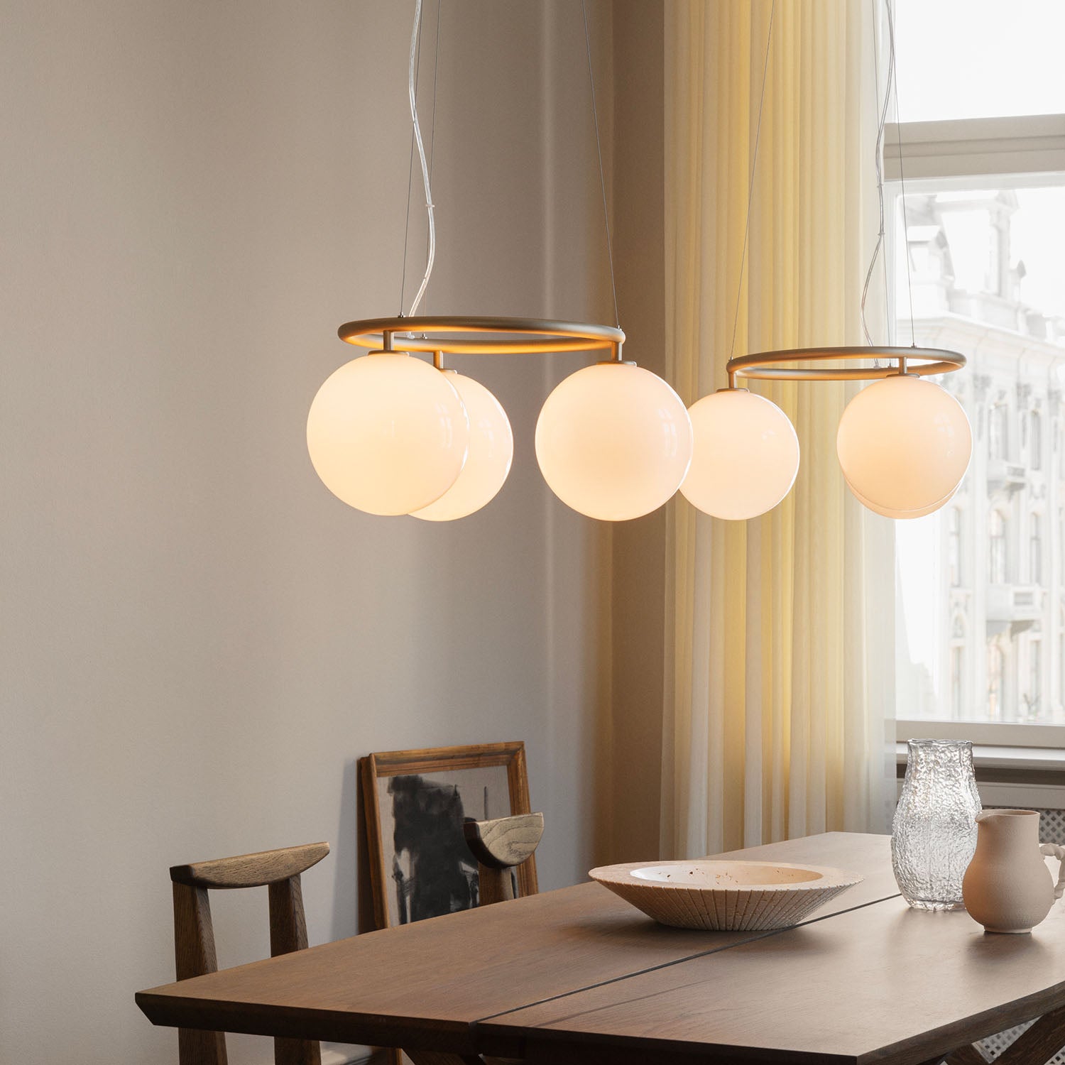 MIIRA Opal Circolare - Lampadario circolare elegante di alta gamma sala da pranzo