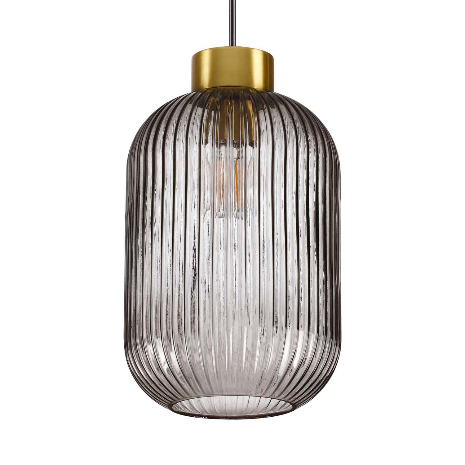 MINT - Lámpara colgante art déco en vidrio gris o verde