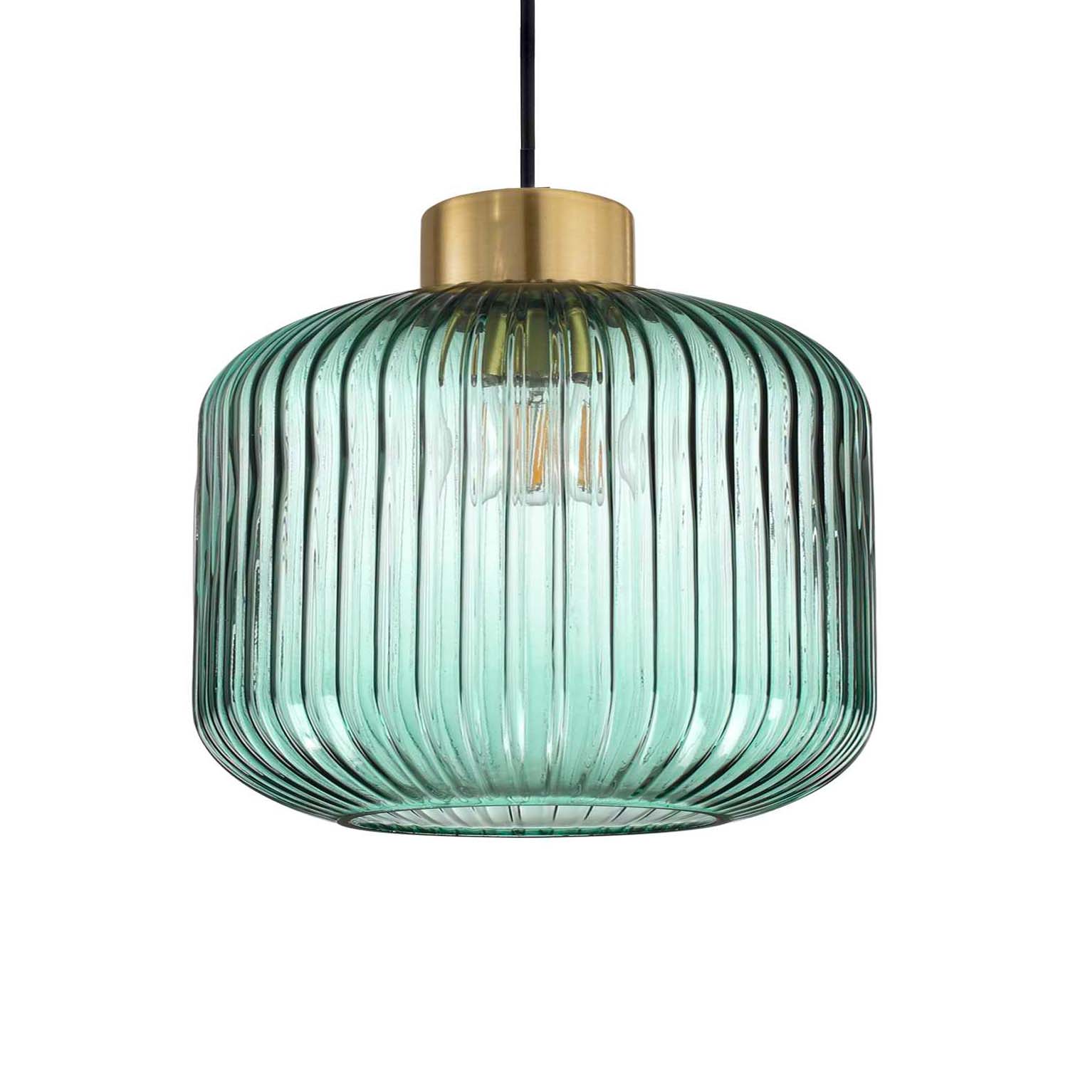 MINT - Suspension chic en verre fumé ou vert menthe