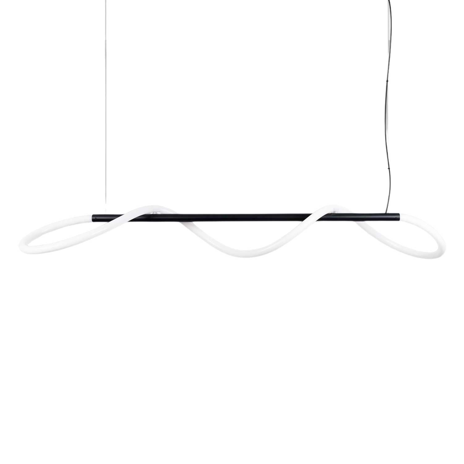 Mira - Tubo de suspensión led en acero negro moderno