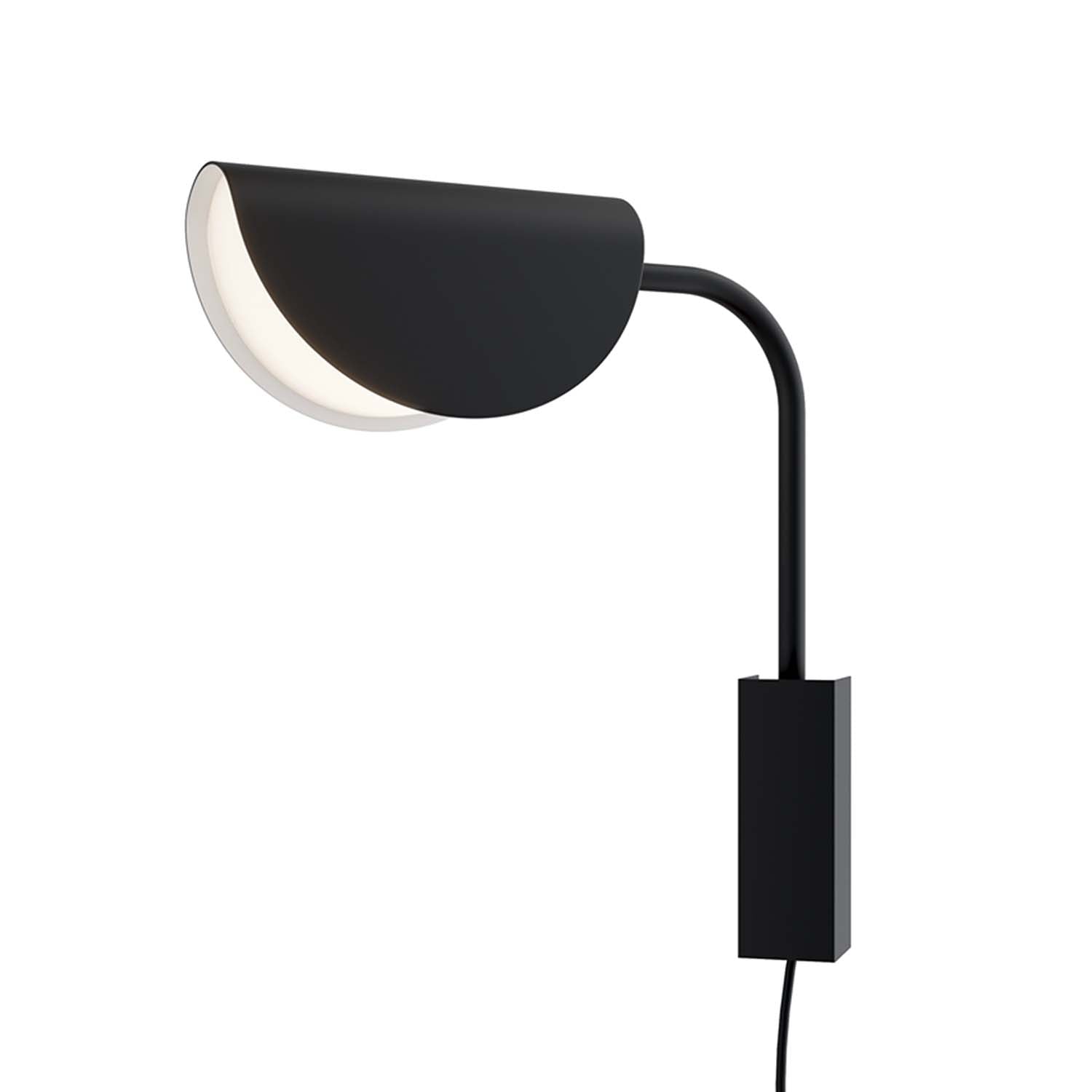 MOLLIS - Aplique de pared negro, dormitorio o oficina moderna