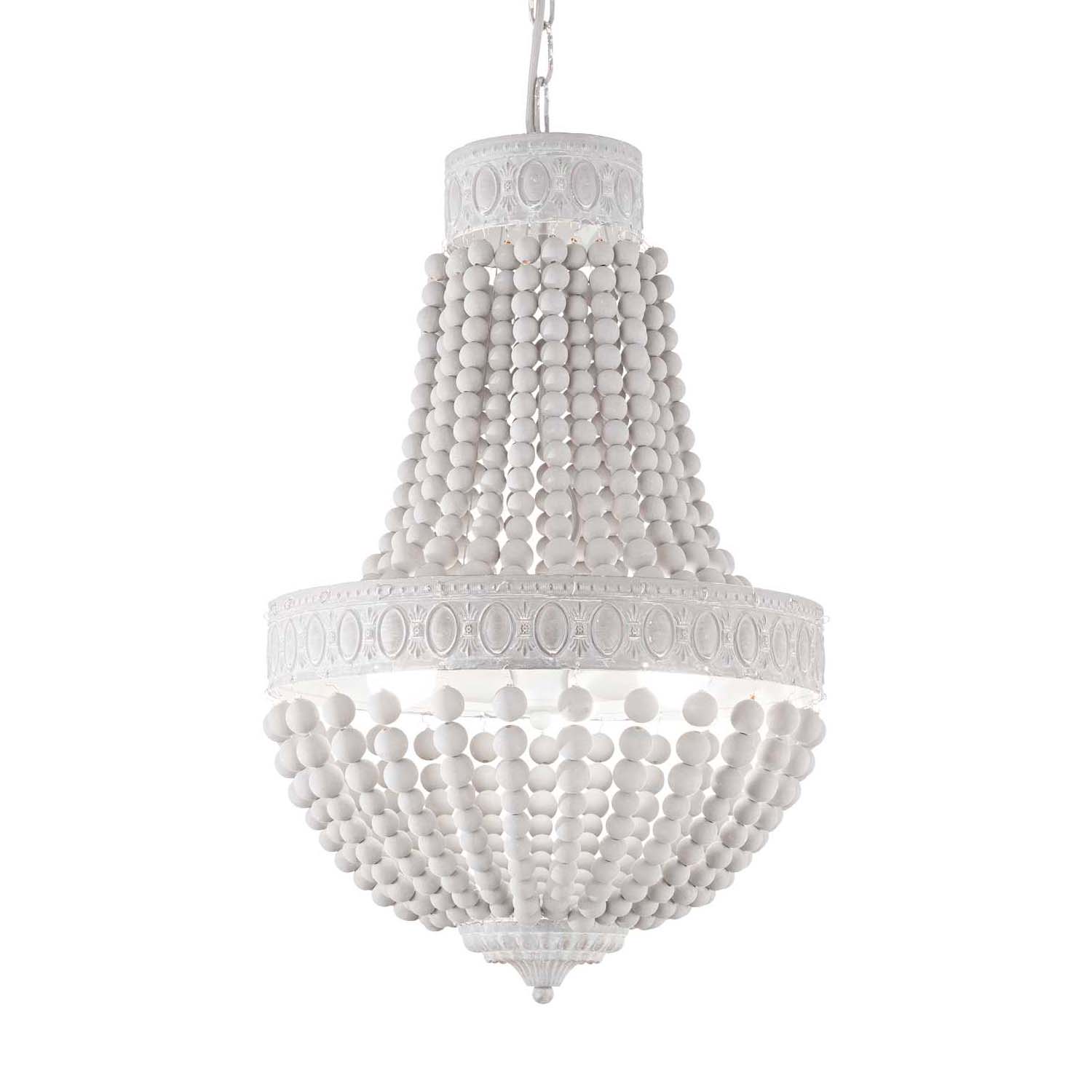 MONET - Antique chandelier with beads and moldings