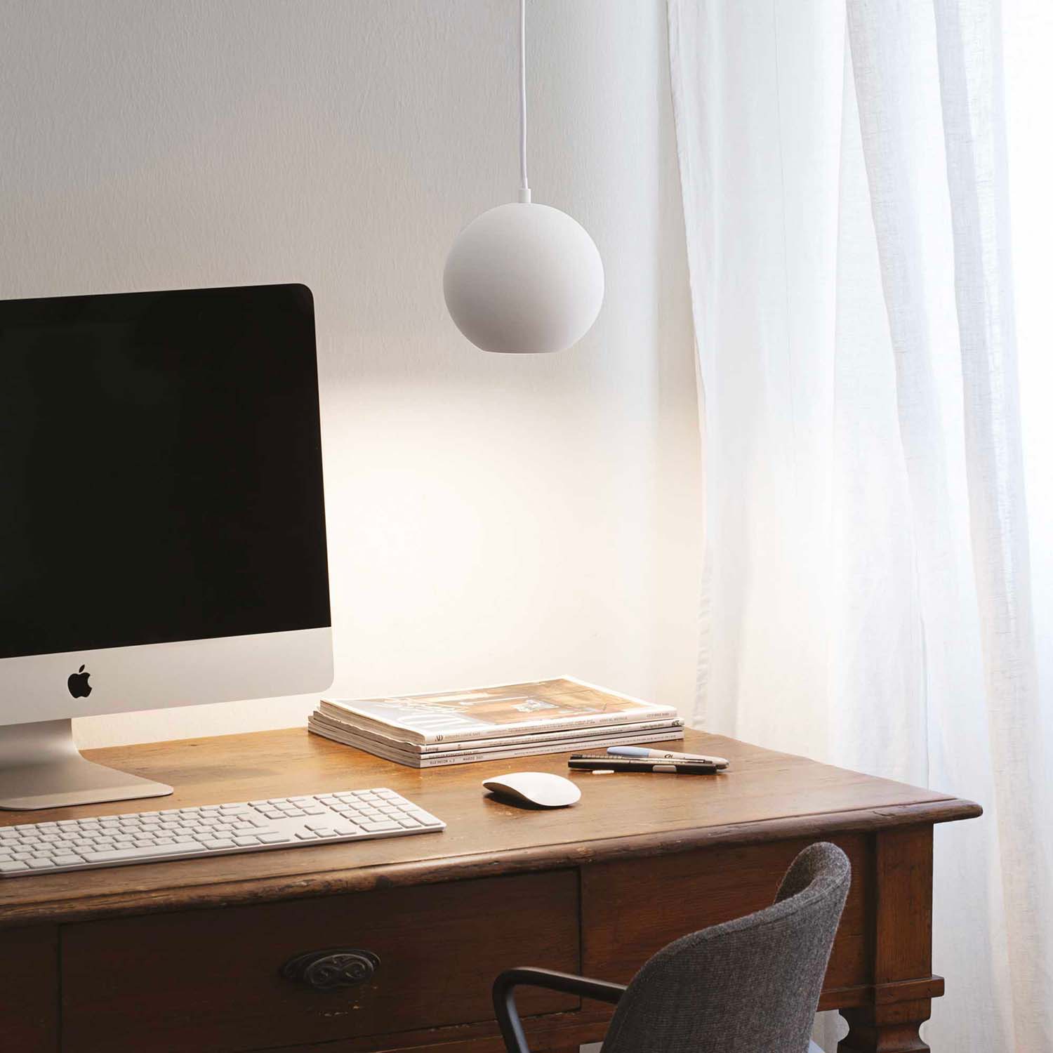 MR JACK - Chrome ball spotlight pendant, white or black