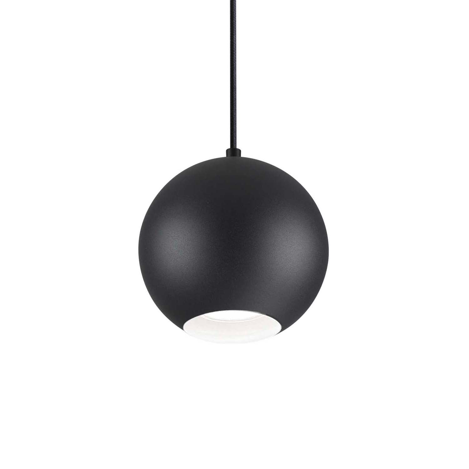 MR JACK - Chrome ball spotlight pendant, white or black