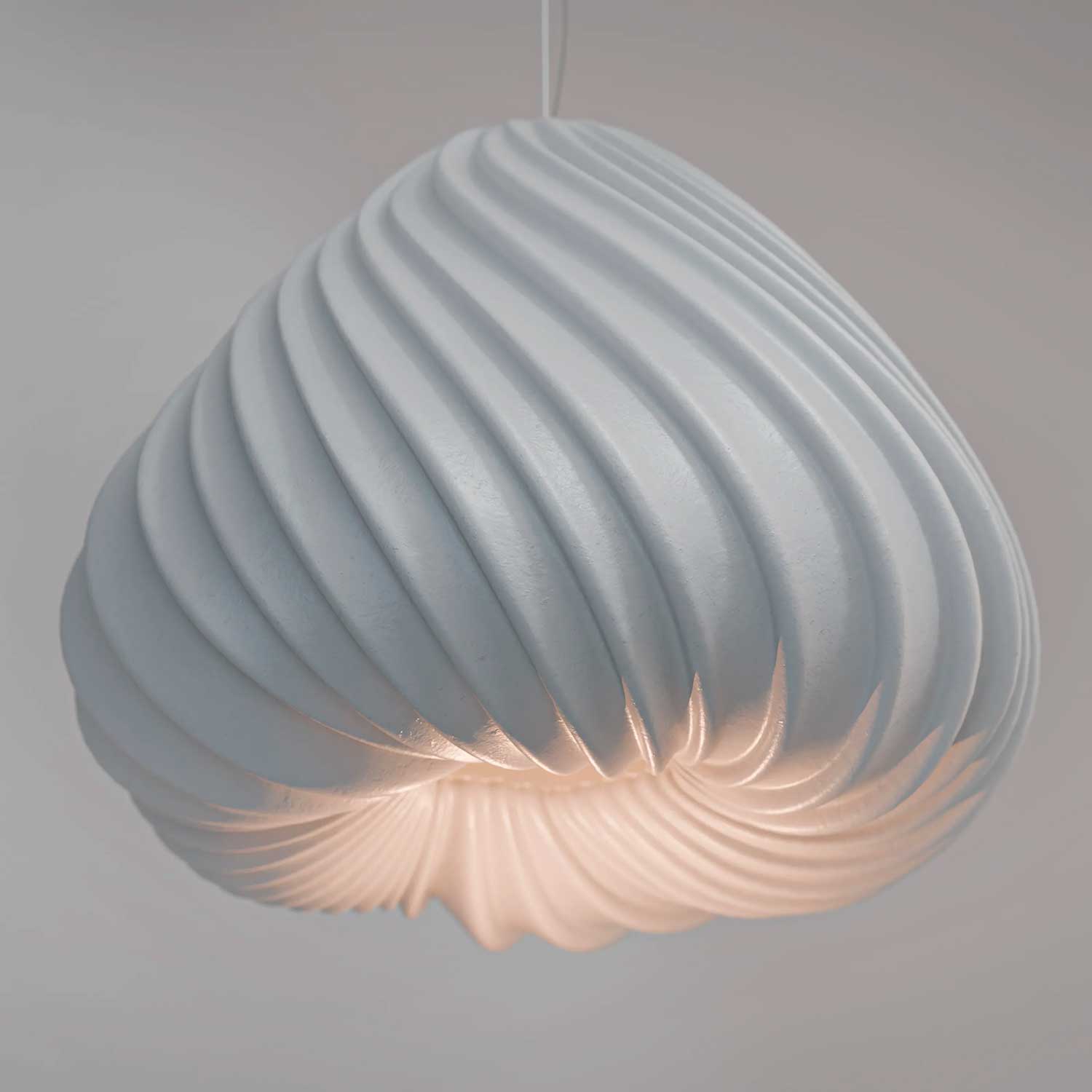 MUSHLYA - Spiral ceramic design chandelier for living room