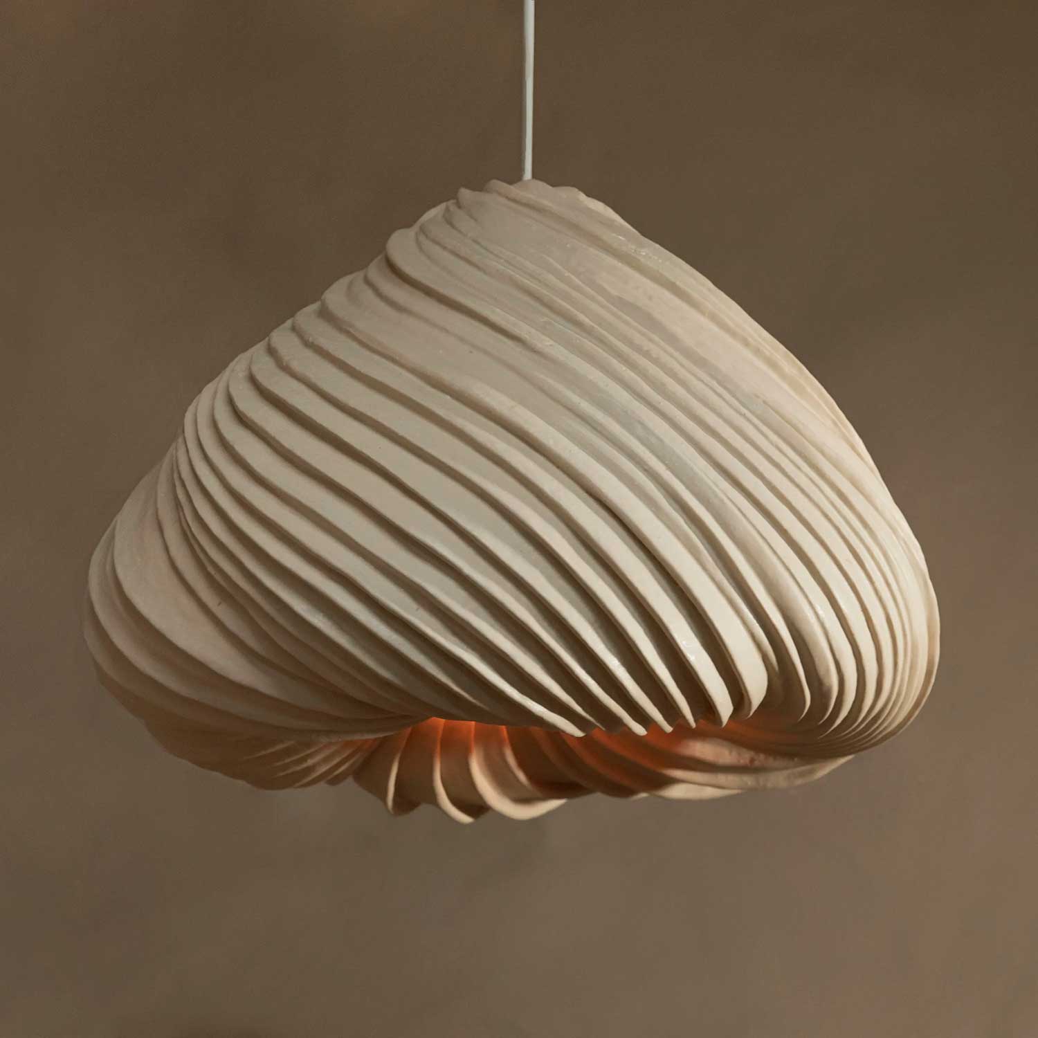 MUSHLYA - Spiral ceramic design chandelier for living room