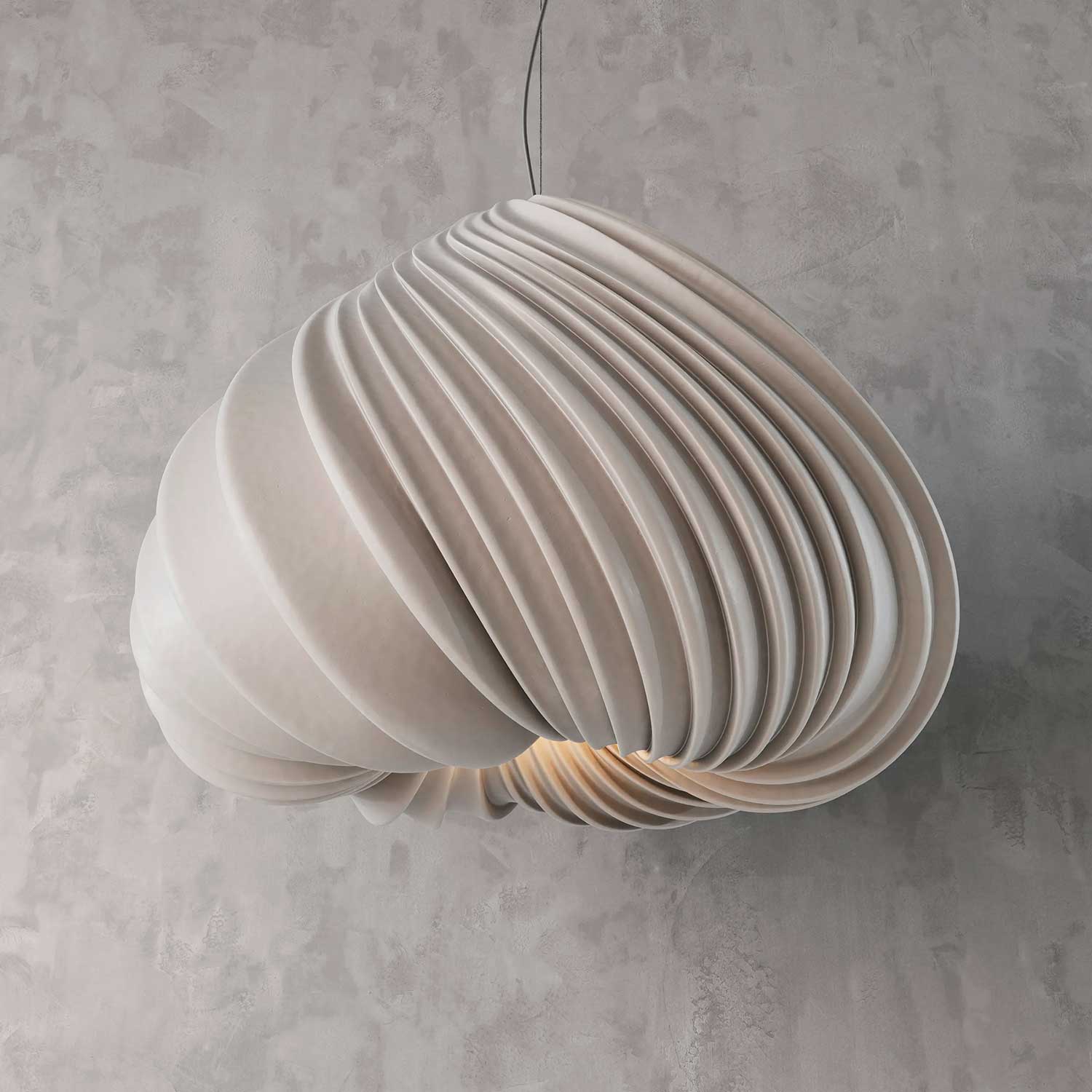 MUSHLYA - Spiral ceramic design chandelier for living room