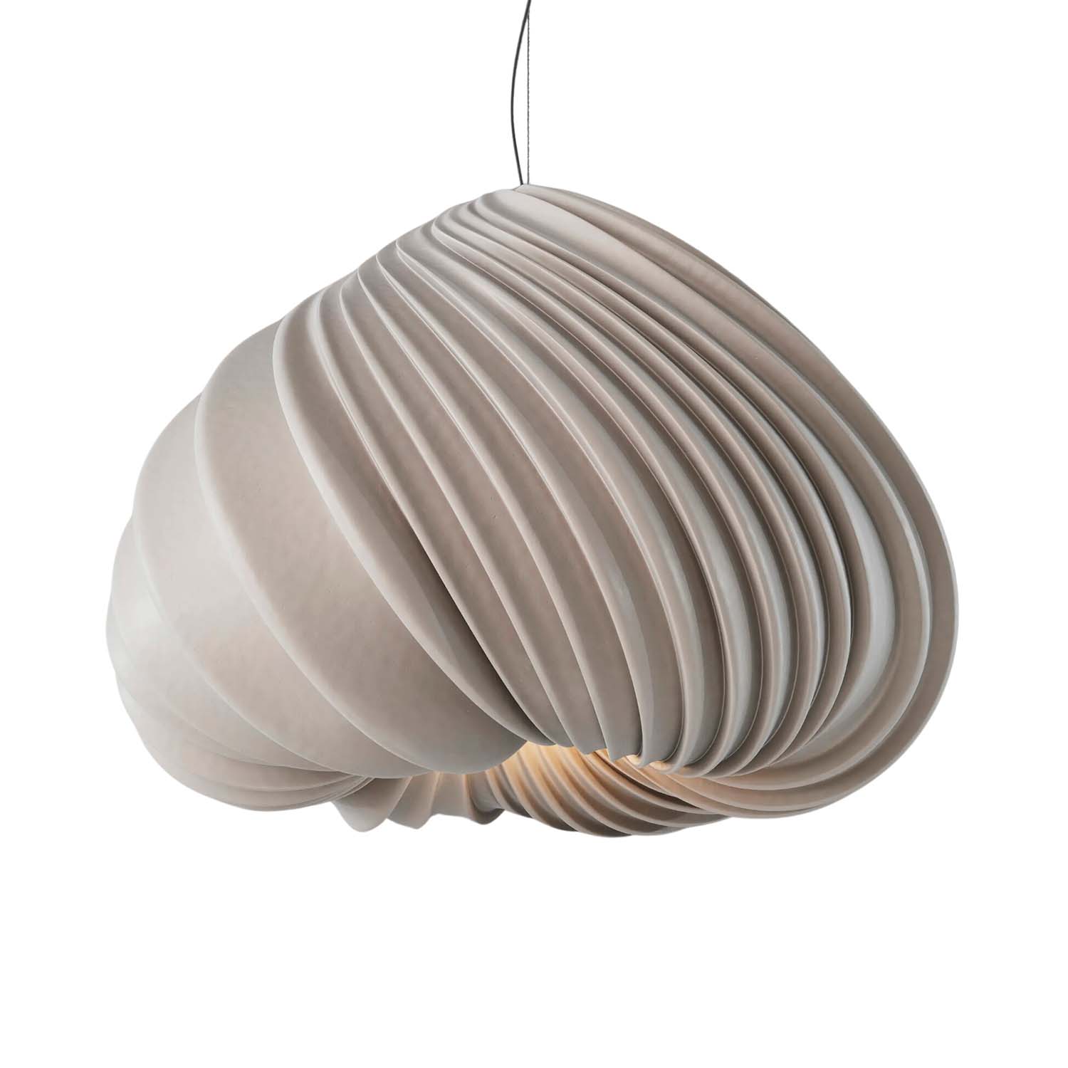 MUSHLYA - Lustre spirale en céramique design pour salon