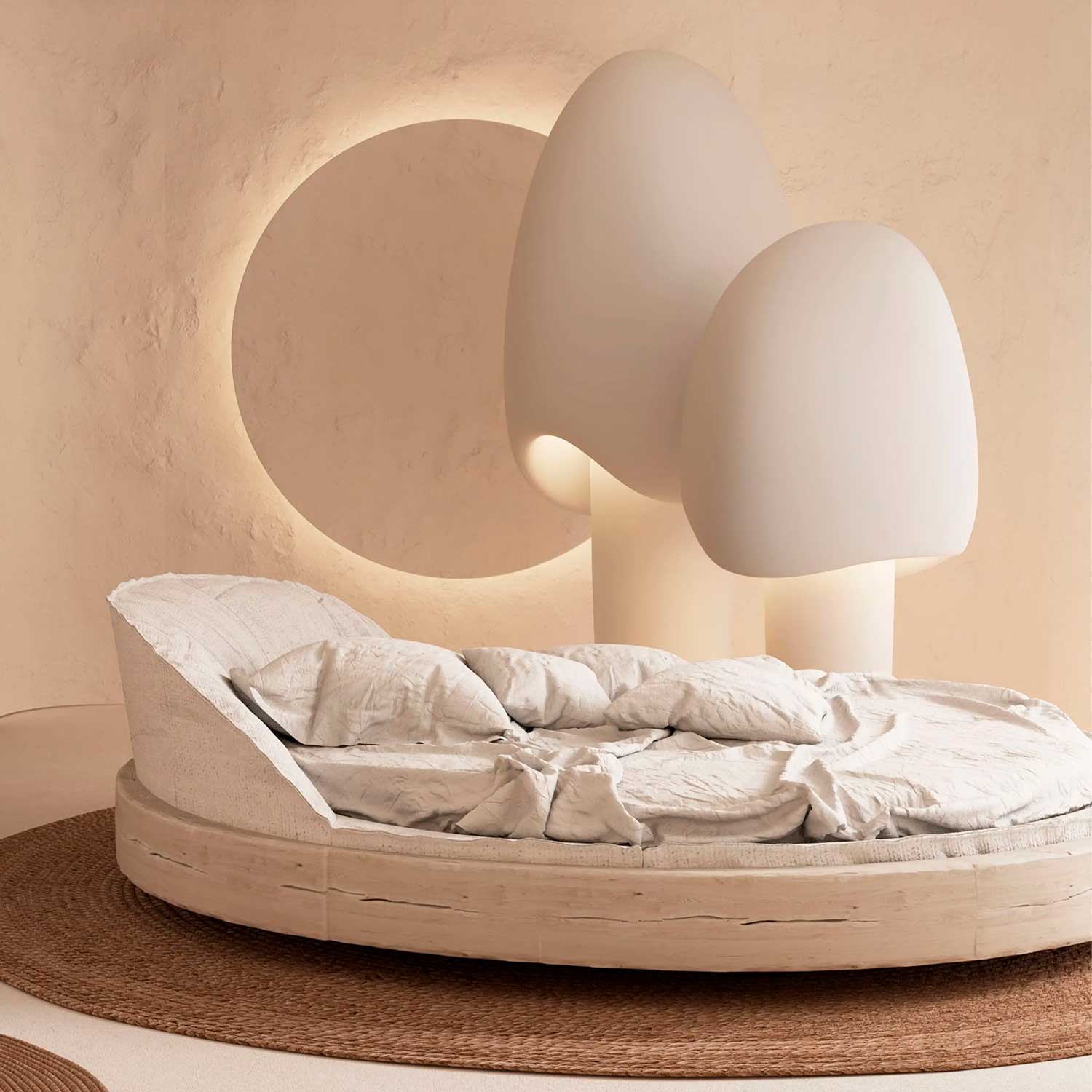 MUSHROOM - Großer Design-Pilz-Stehlampe für Wohnzimmer