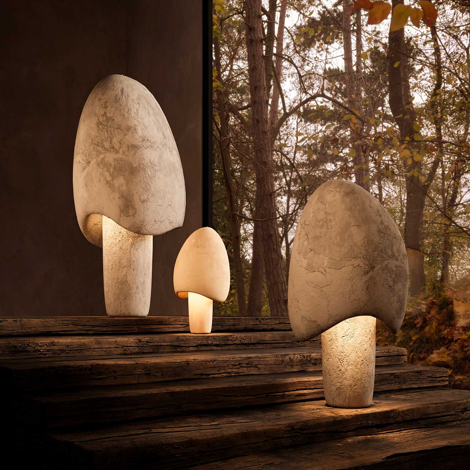 MUSHROOM - Großer Design-Pilz-Stehlampe für Wohnzimmer