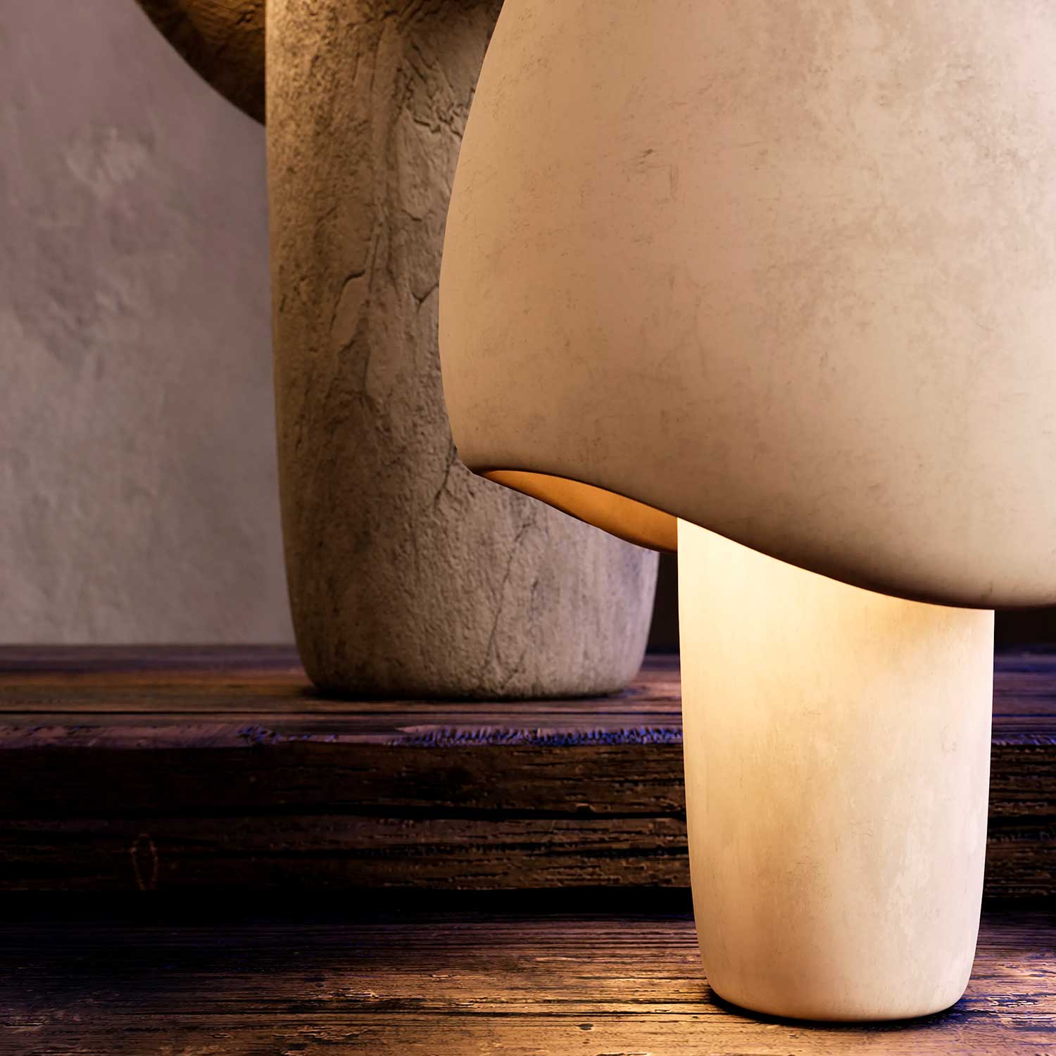 MUSHROOM - Großer Design-Pilz-Stehlampe für Wohnzimmer