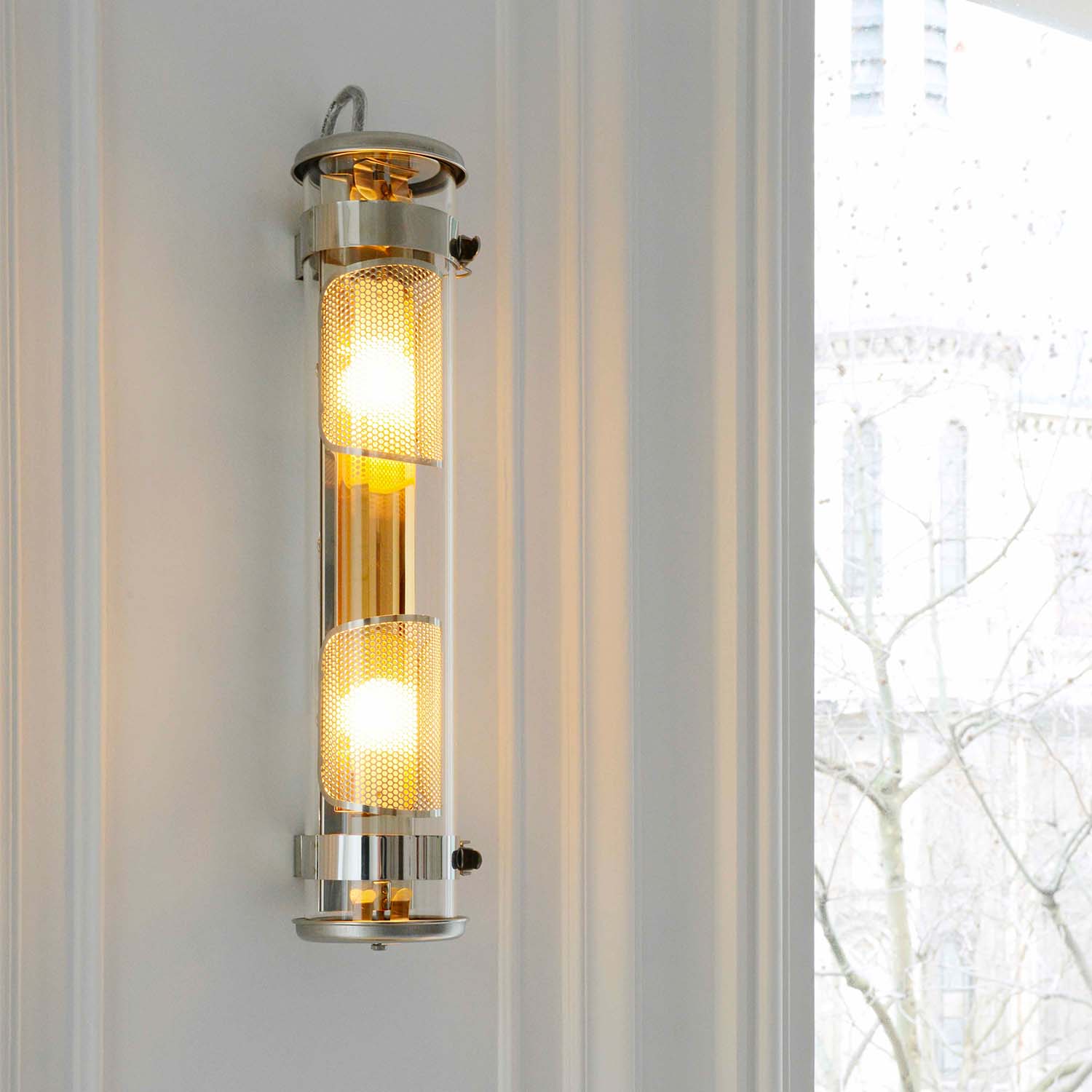 MUSSET GR - Industrial and contemporary tube wall sconce waterproof steel
